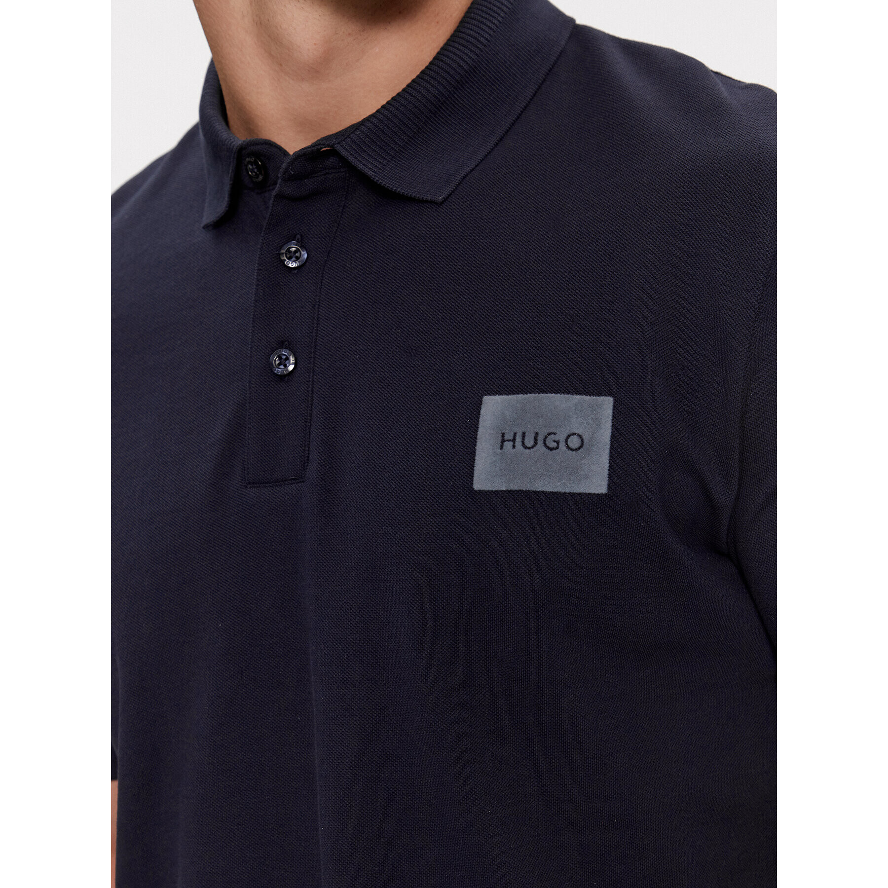 Hugo Тениска с яка и копчета Dereso_V 50501022 Син Regular Fit - Pepit.bg