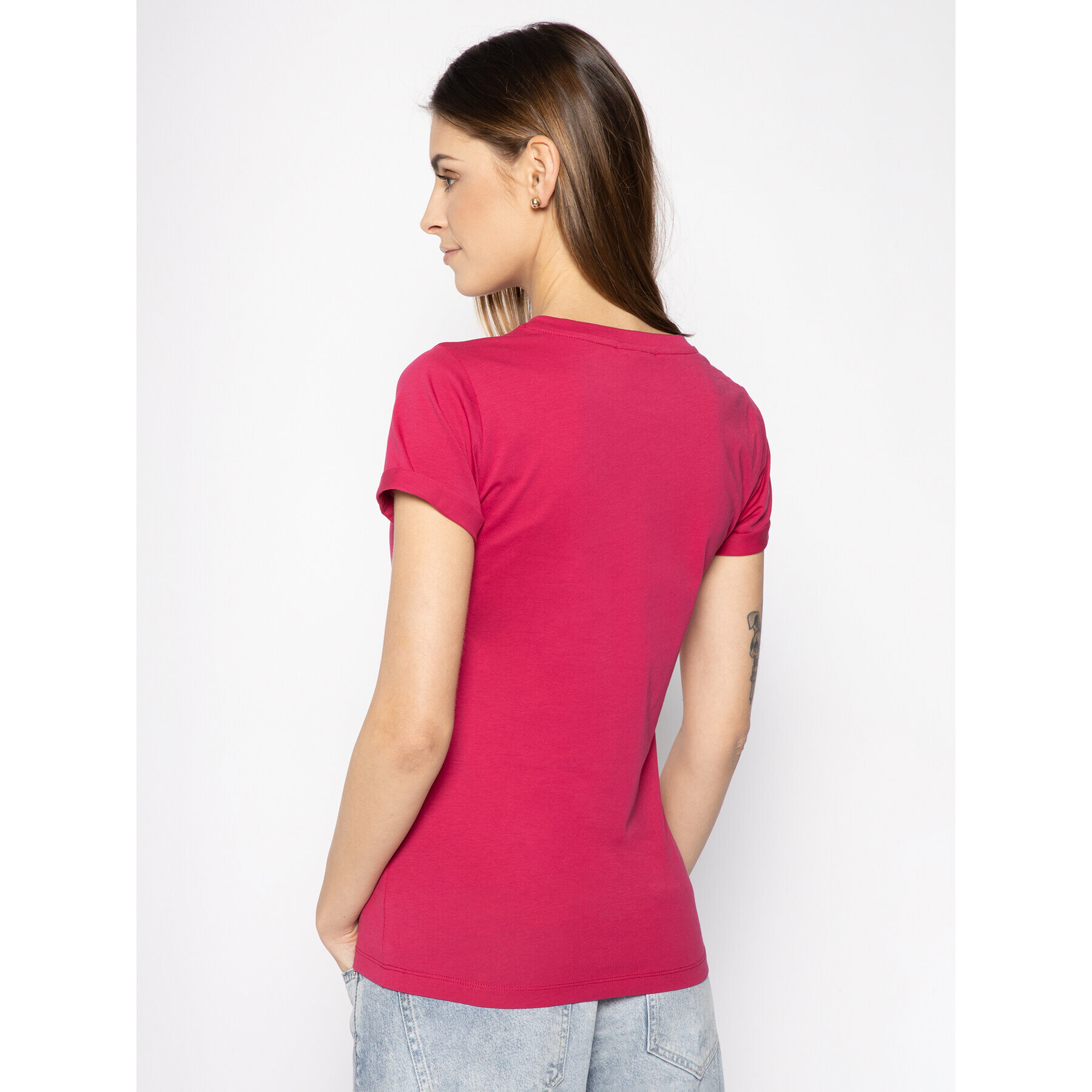 Hugo Тишърт 50411036 Розов Slim Fit - Pepit.bg