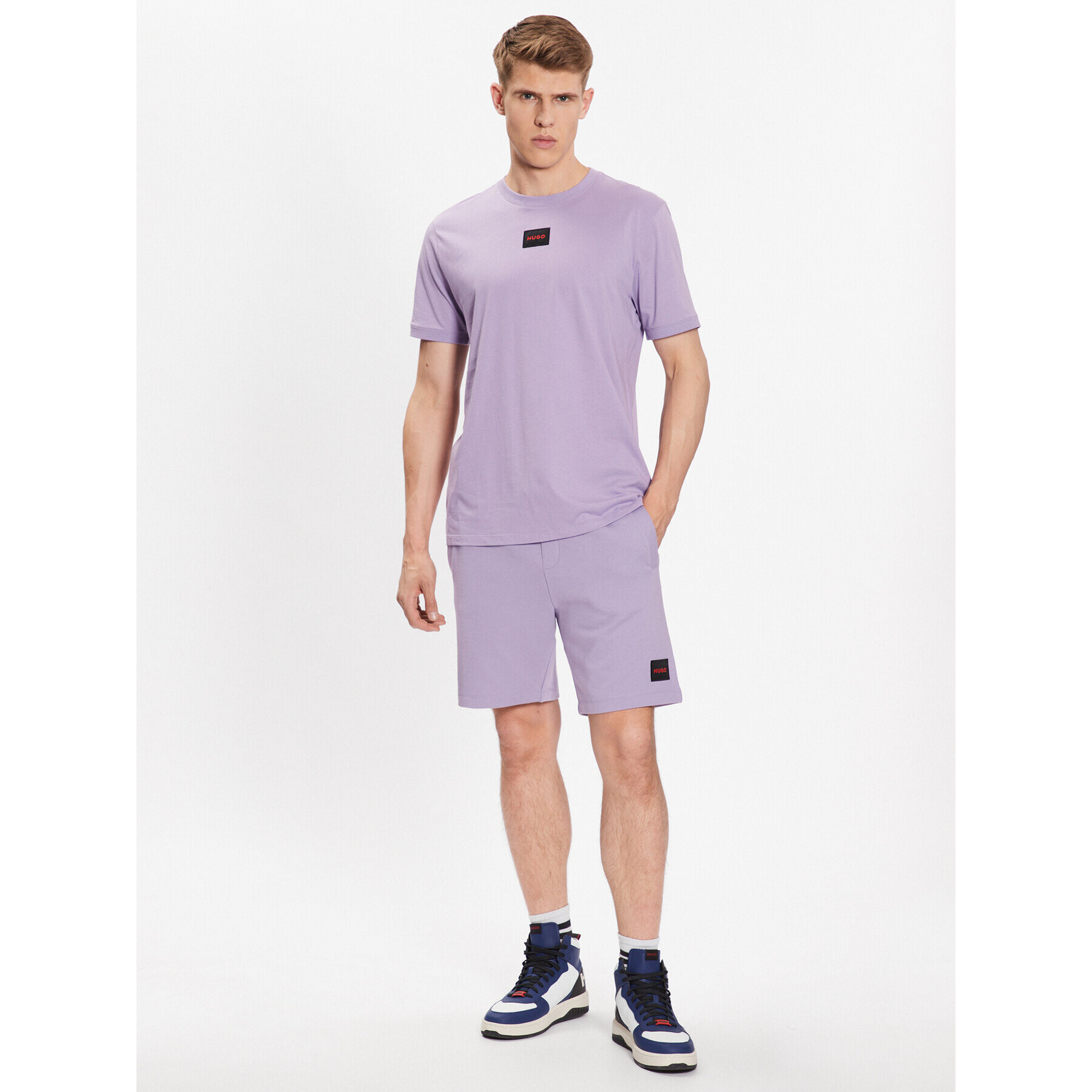 Hugo Тишърт 50447978 Виолетов Regular Fit - Pepit.bg