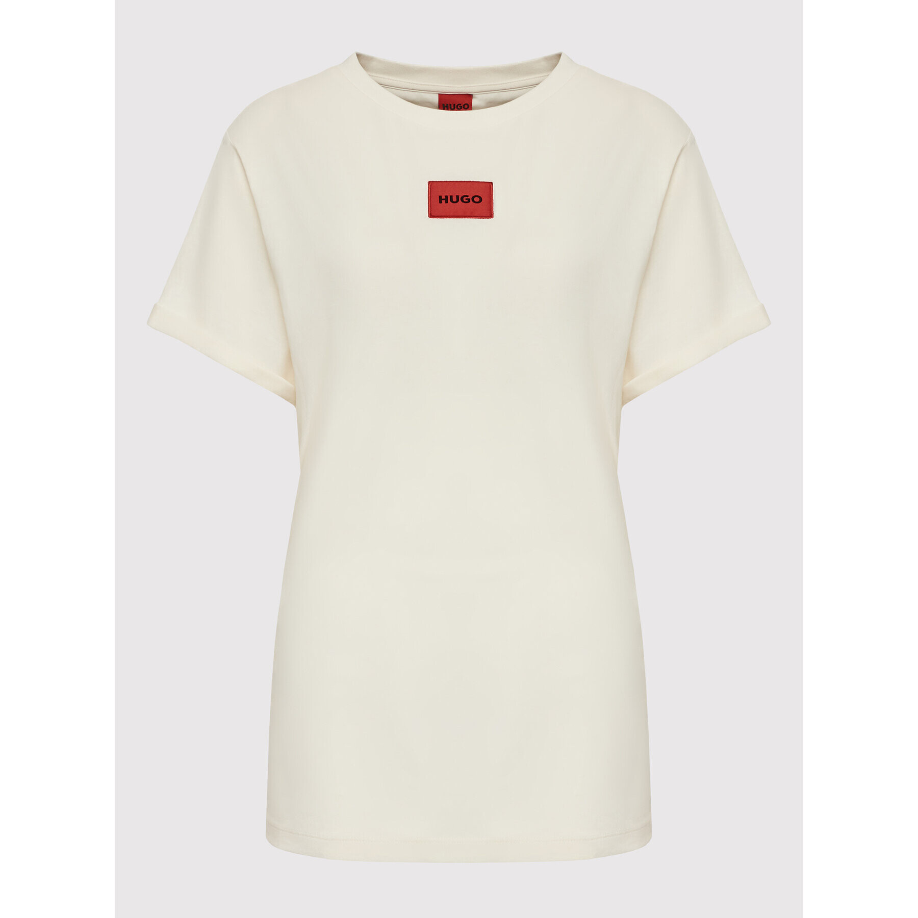 Hugo Тишърт 50456008 Бежов Slim Fit - Pepit.bg