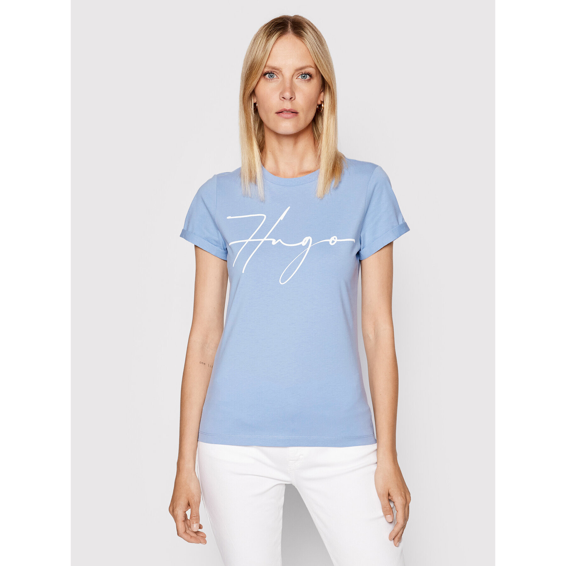 Hugo Тишърт 50467249 Син Slim Fit - Pepit.bg