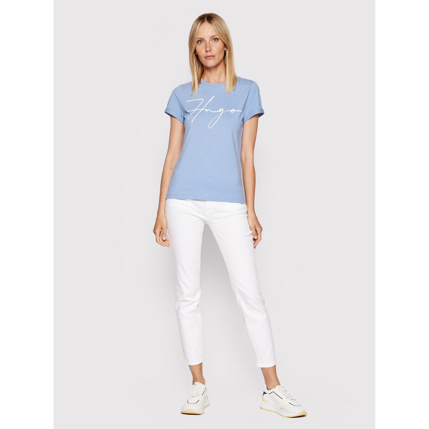 Hugo Тишърт 50467249 Син Slim Fit - Pepit.bg