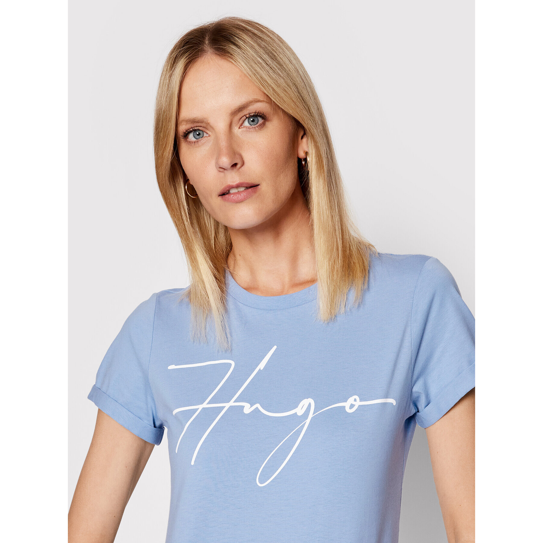 Hugo Тишърт 50467249 Син Slim Fit - Pepit.bg