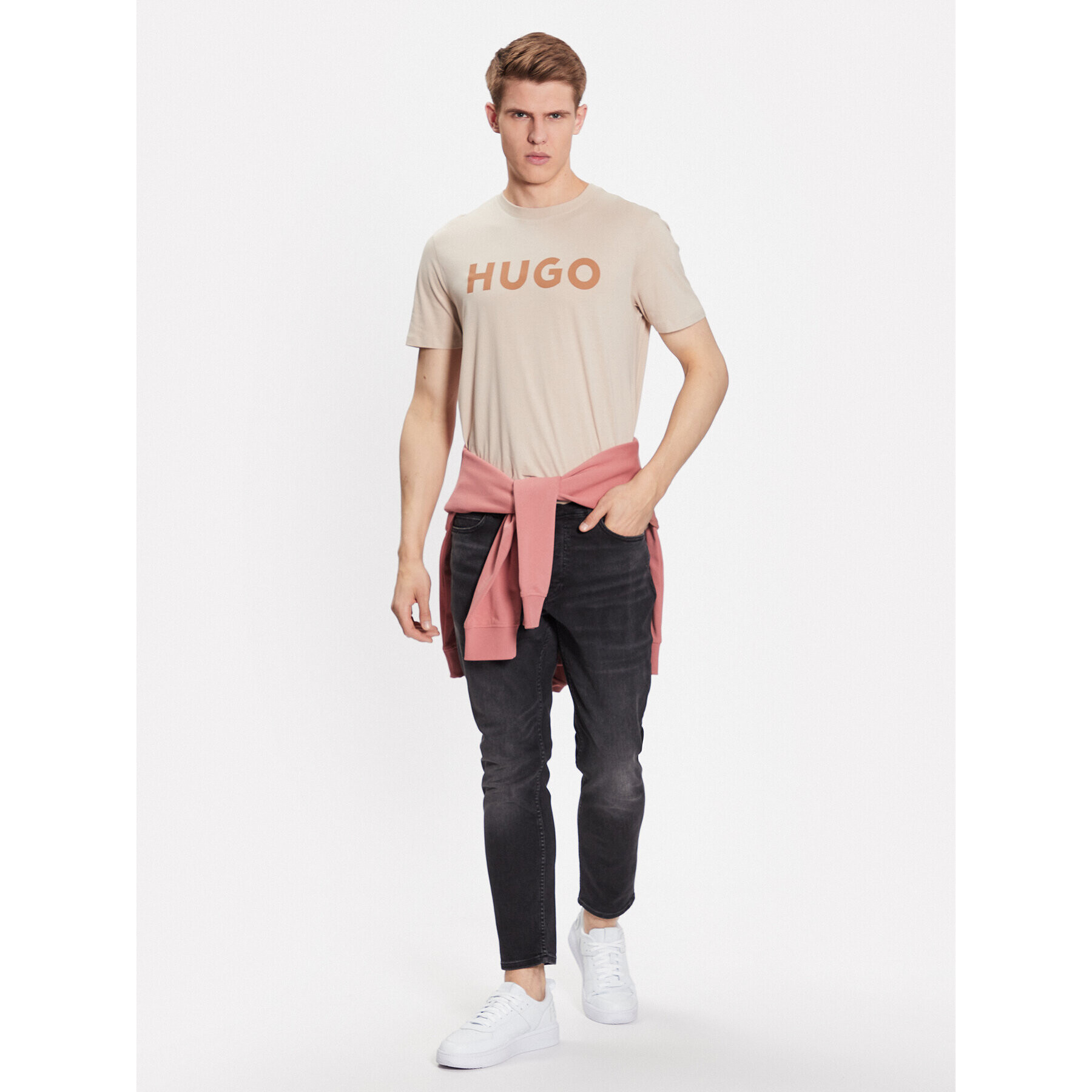 Hugo Тишърт 50467556 Бежов Regular Fit - Pepit.bg