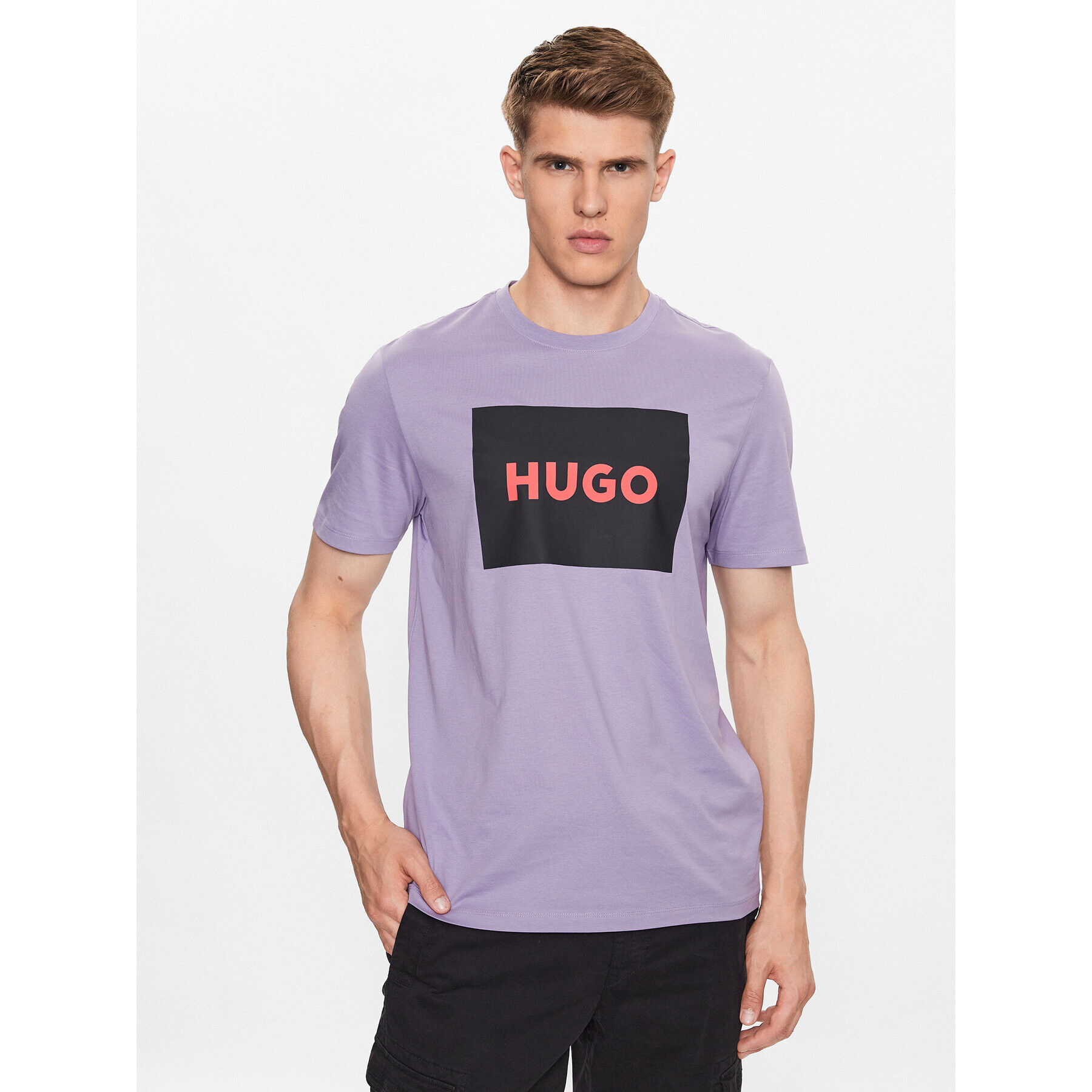 Hugo Тишърт 50467952 Виолетов Regular Fit - Pepit.bg