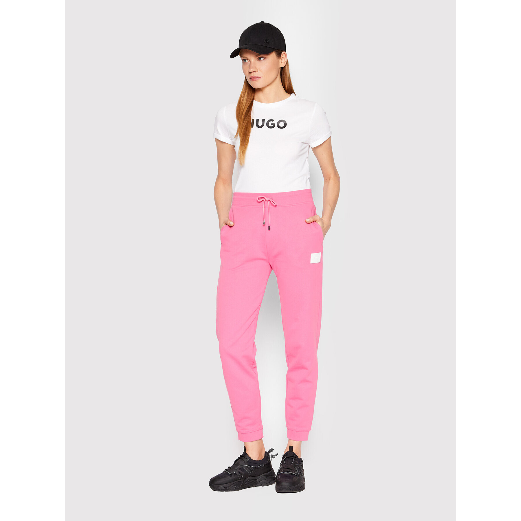 Hugo Тишърт 50473813 Бял Slim Fit - Pepit.bg
