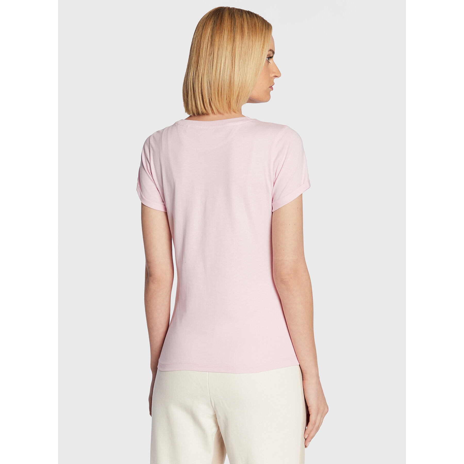 Hugo Тишърт 50478217 Розов Slim Fit - Pepit.bg