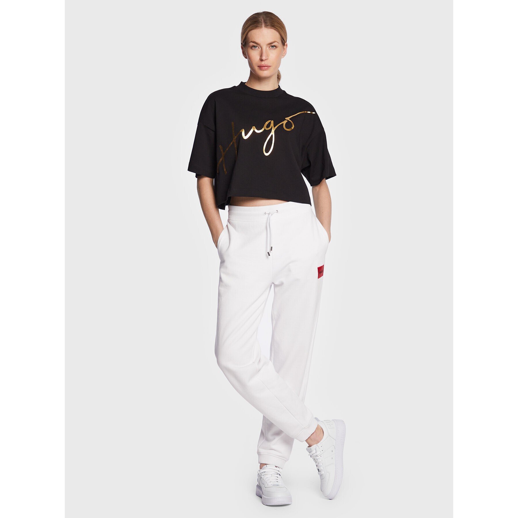 Hugo Тишърт 50482939 Черен Relaxed Fit - Pepit.bg