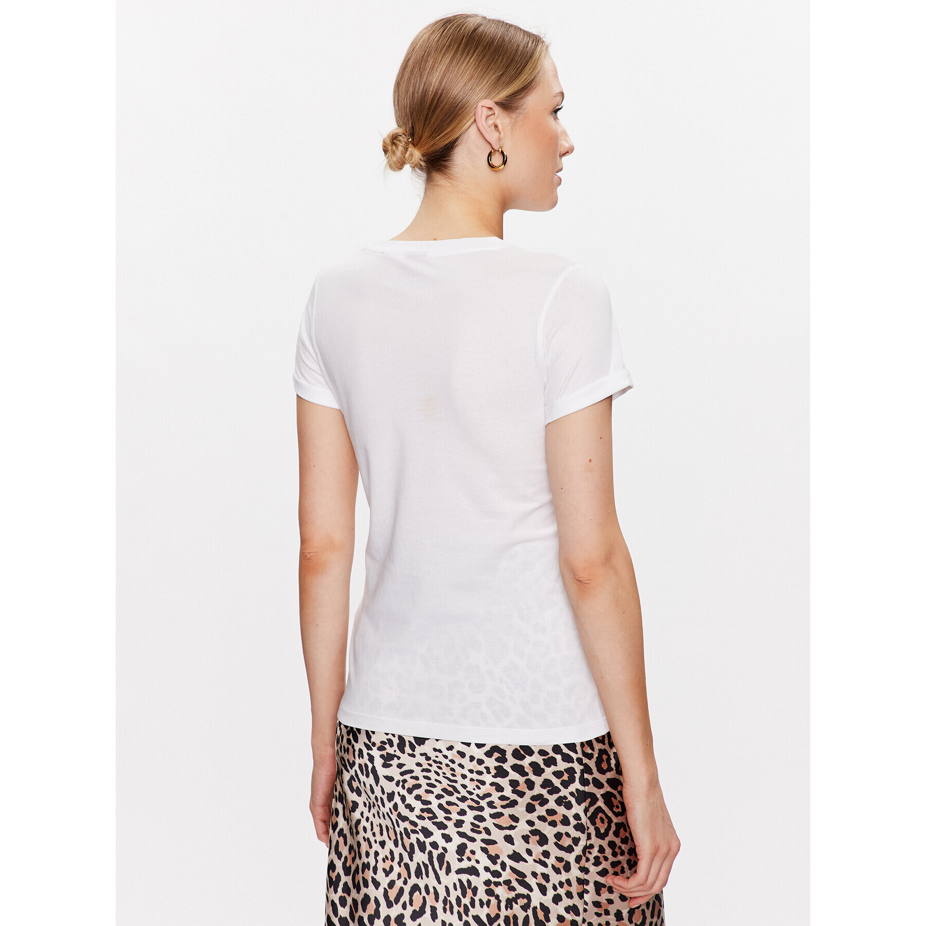 Hugo Тишърт 50485034 Бял Slim Fit - Pepit.bg