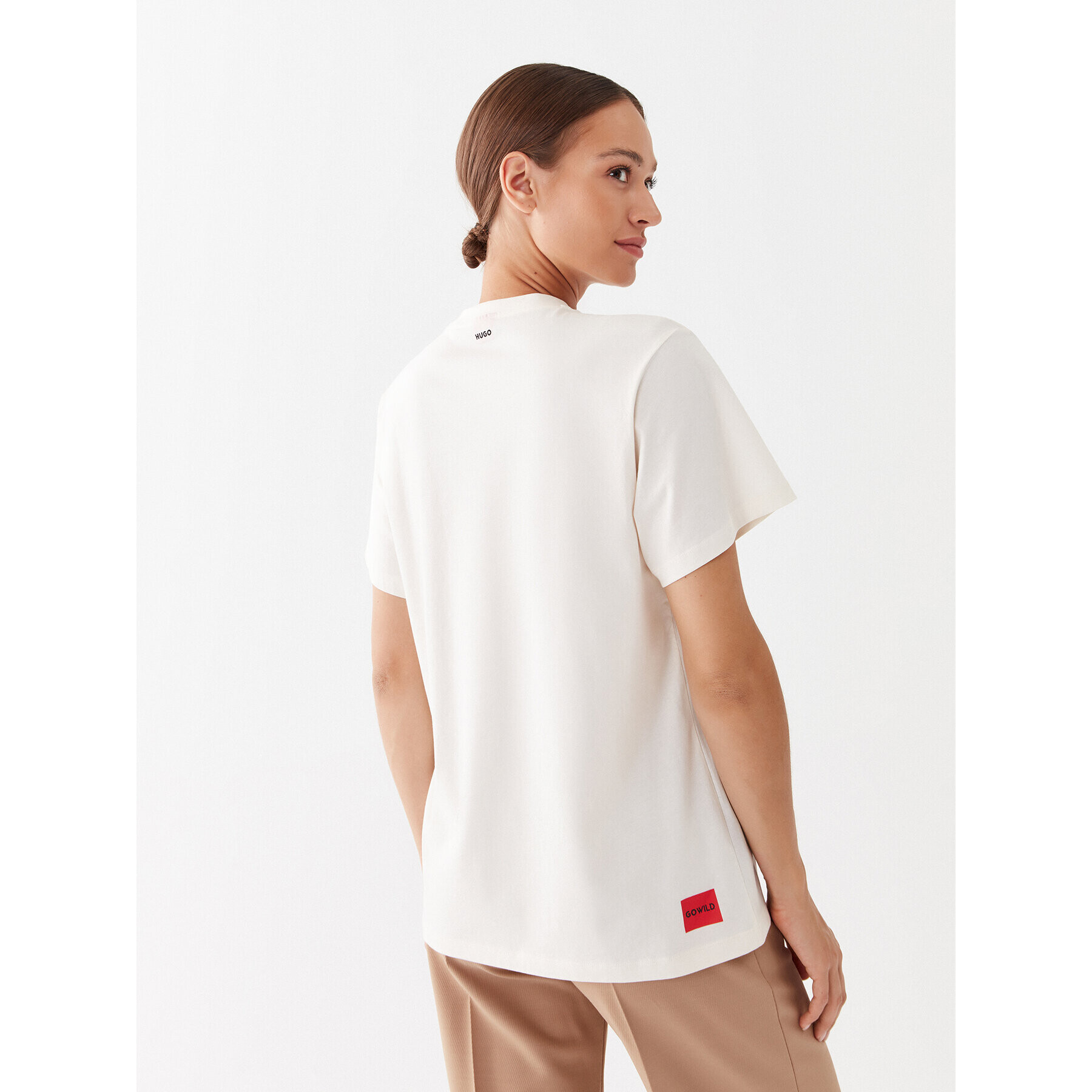 Hugo Тишърт 50485143 Бежов Regular Fit - Pepit.bg