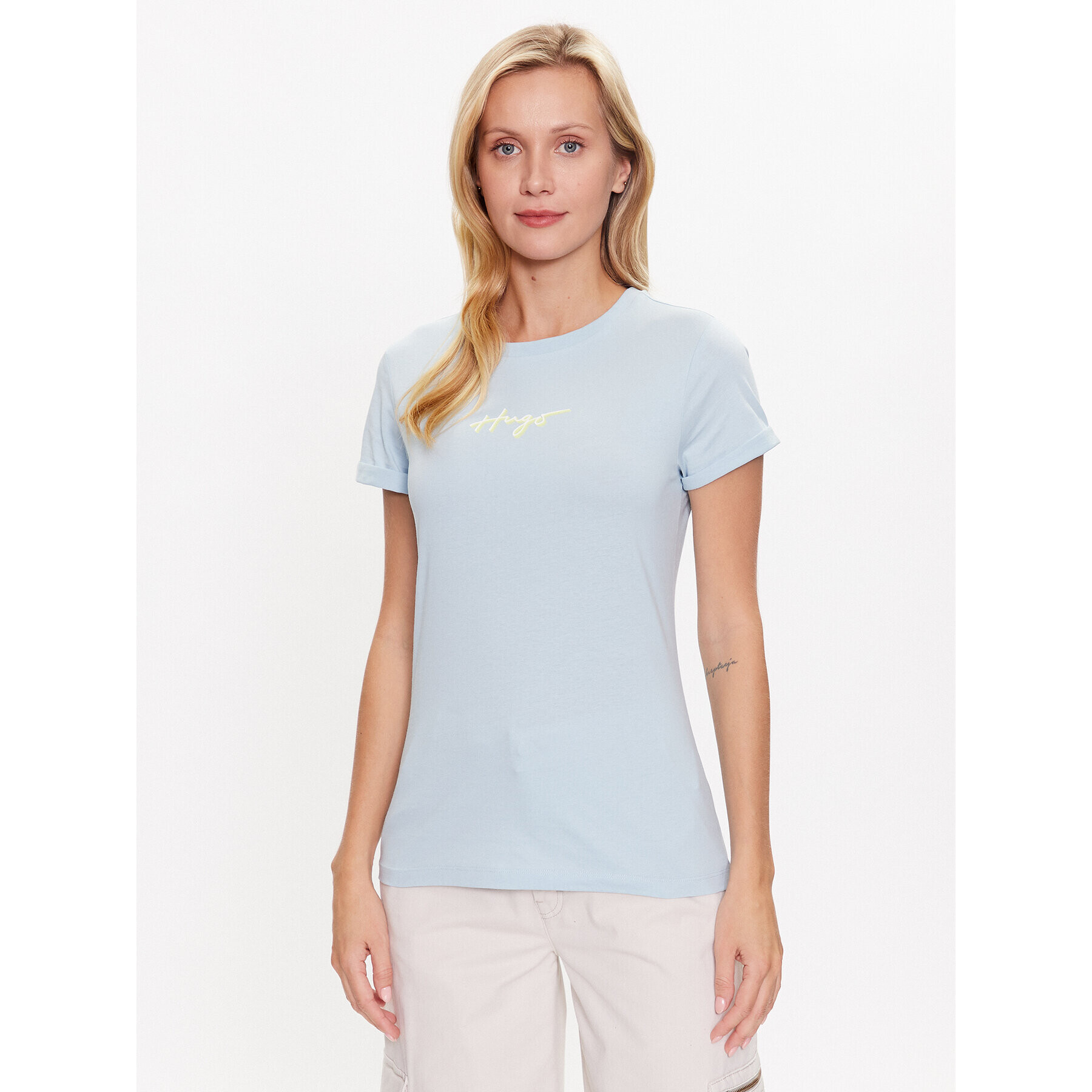 Hugo Тишърт 50486327 Син Slim Fit - Pepit.bg