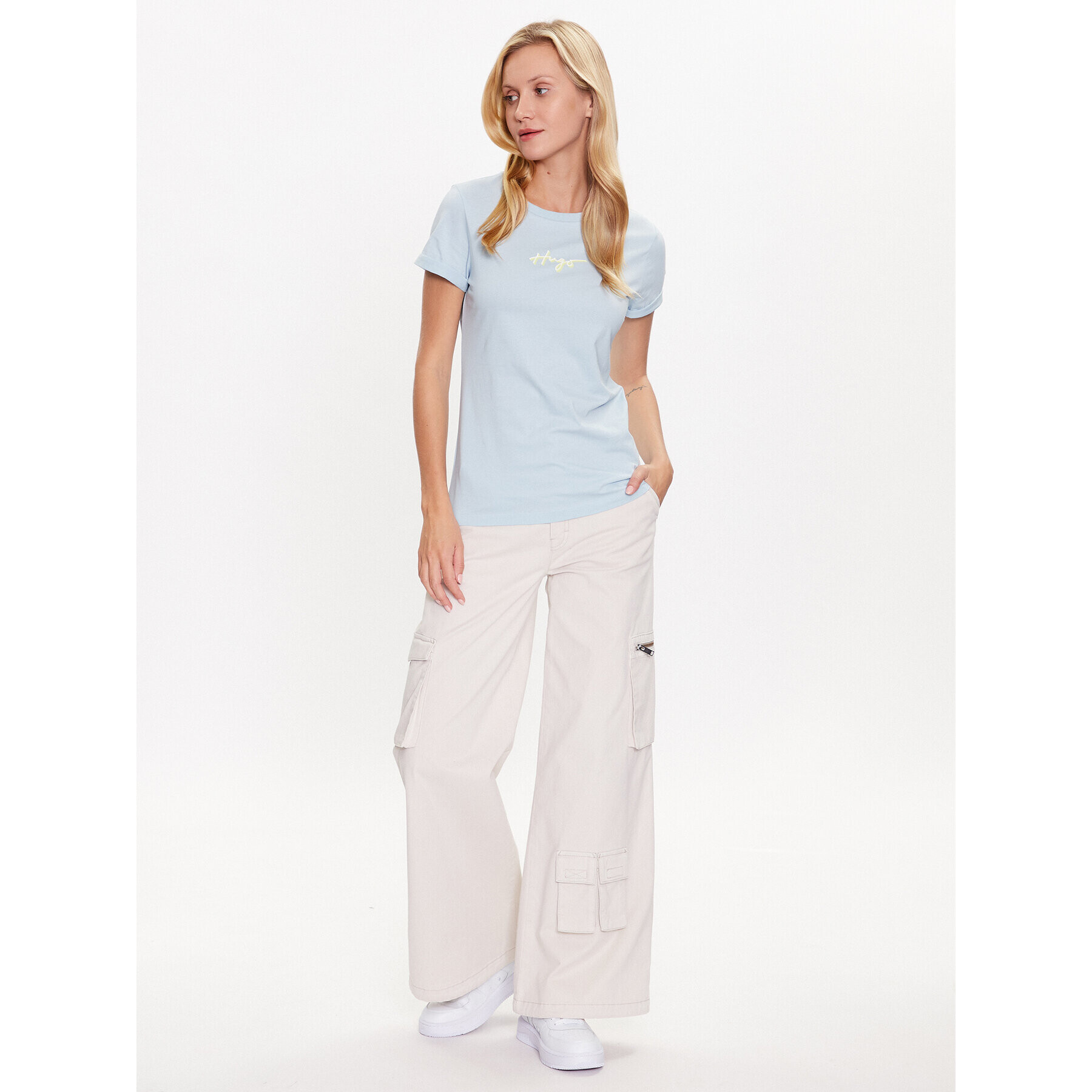 Hugo Тишърт 50486327 Син Slim Fit - Pepit.bg