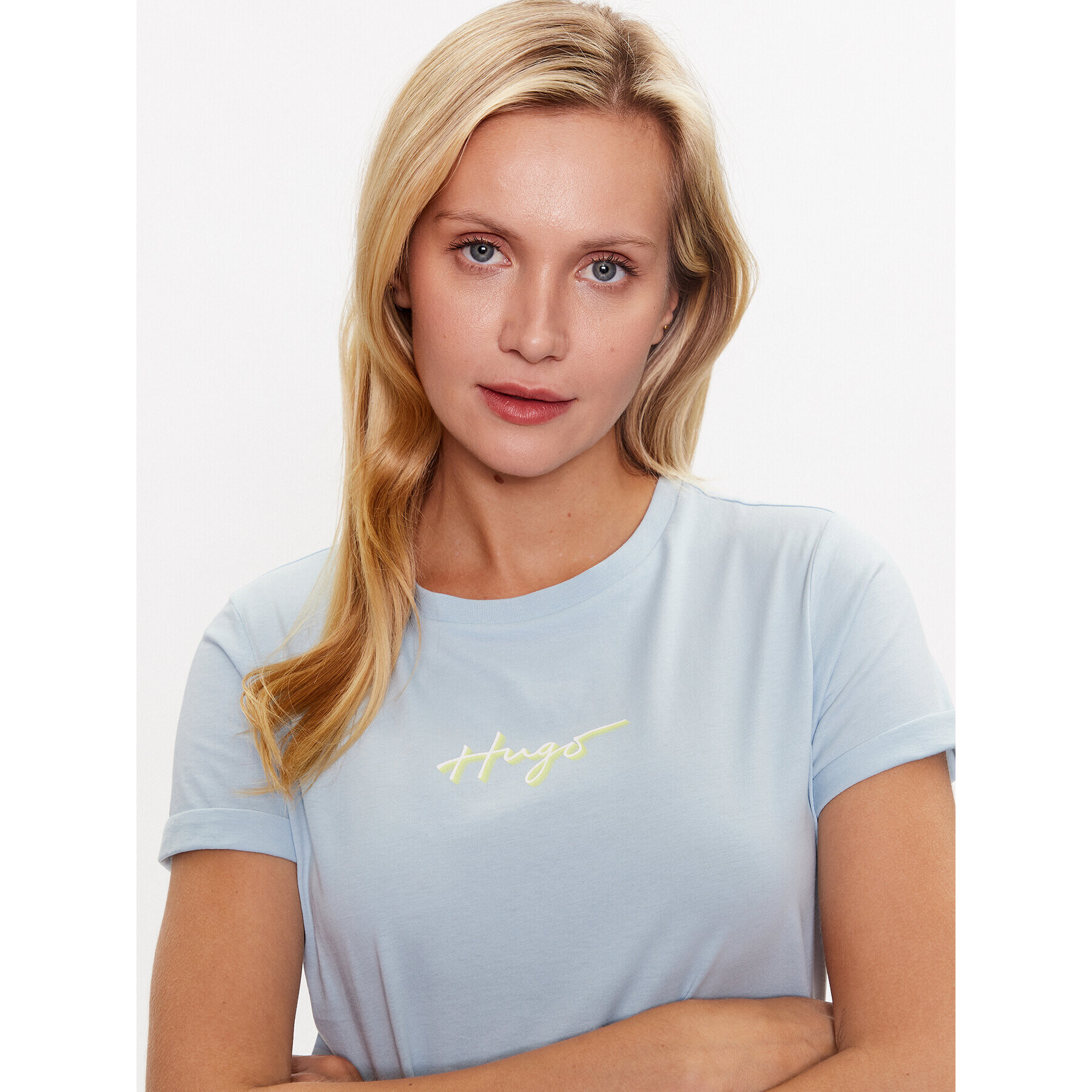 Hugo Тишърт 50486327 Син Slim Fit - Pepit.bg