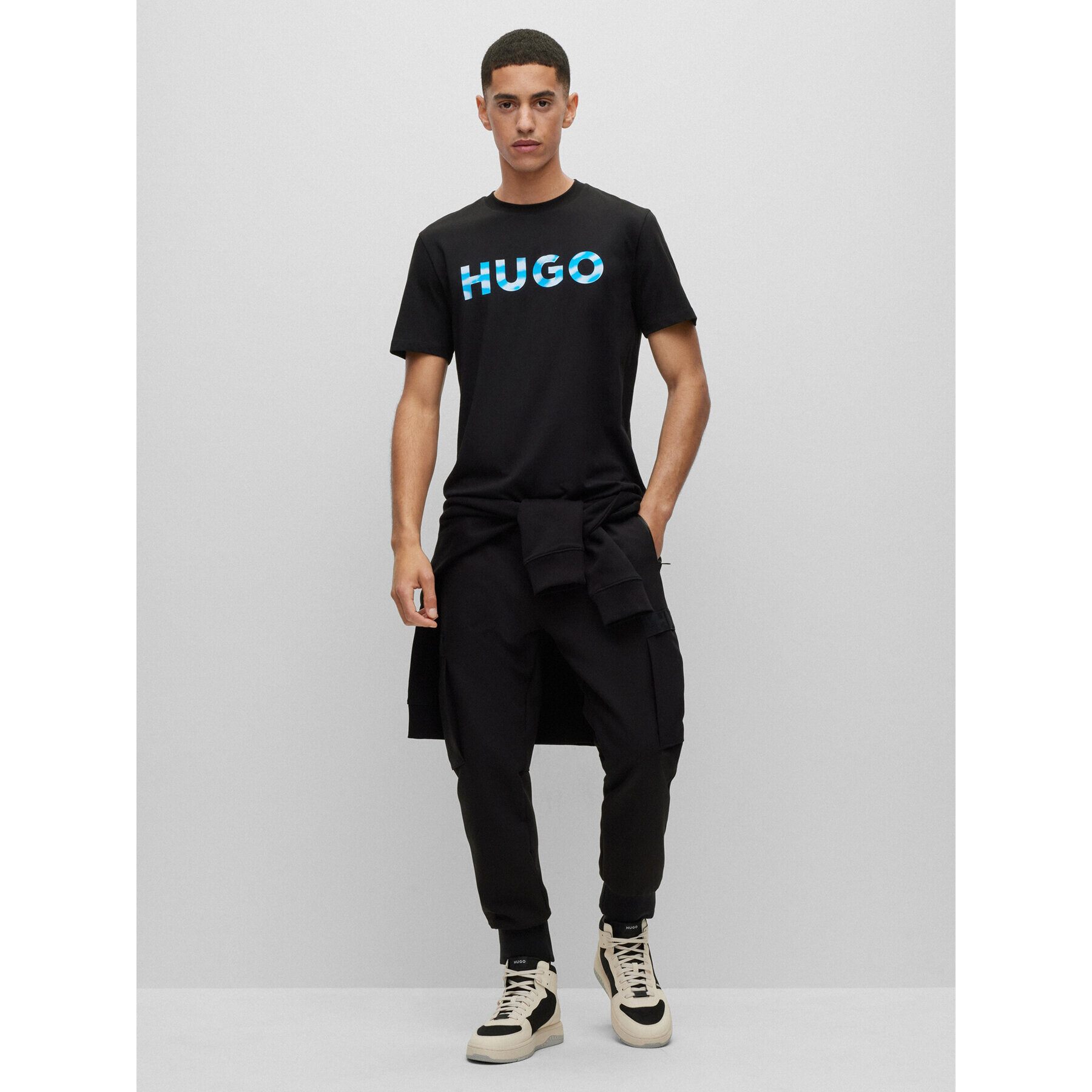 Hugo Тишърт 50489662 Черен Regular Fit - Pepit.bg