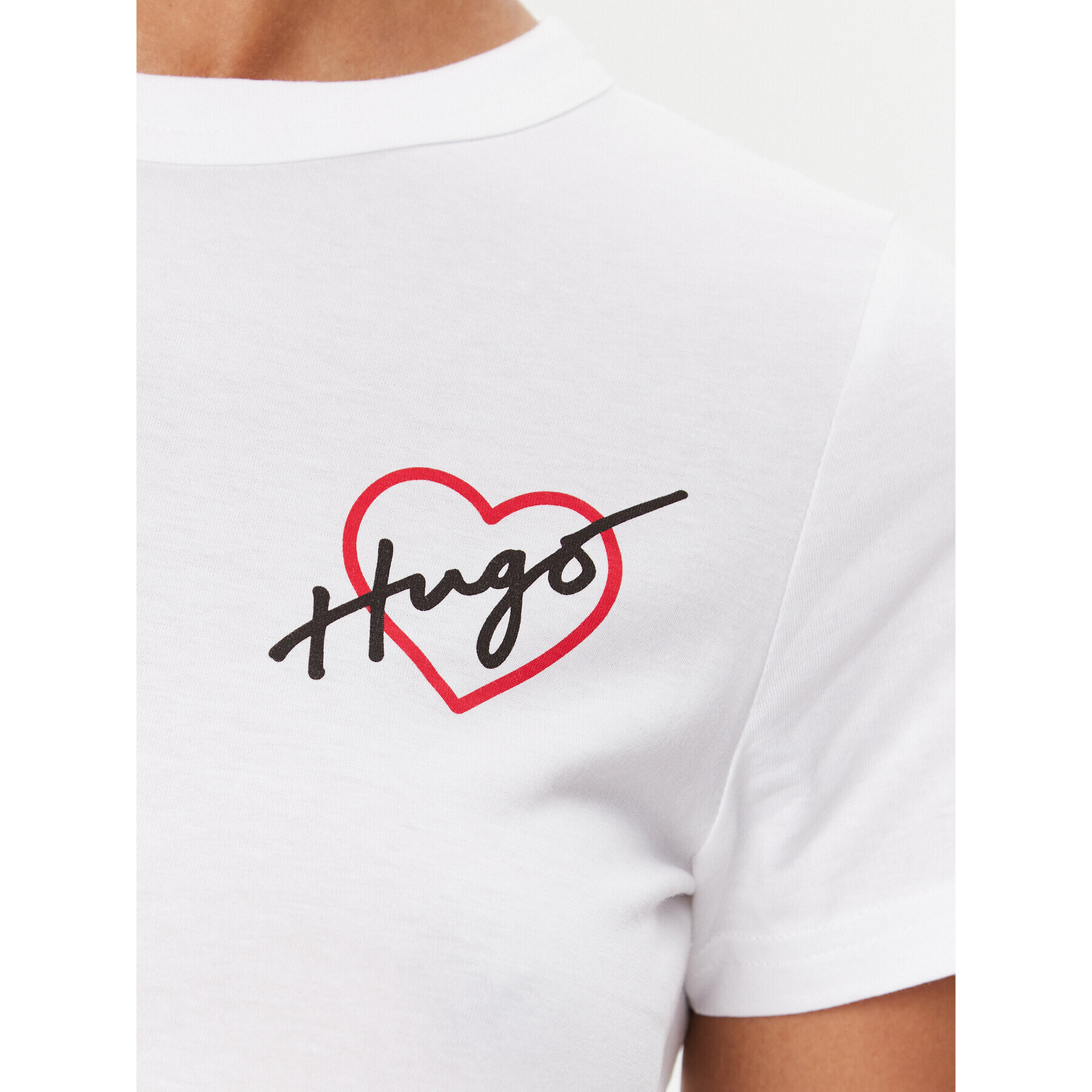 Hugo Тишърт 50512095 Бял Regular Fit - Pepit.bg