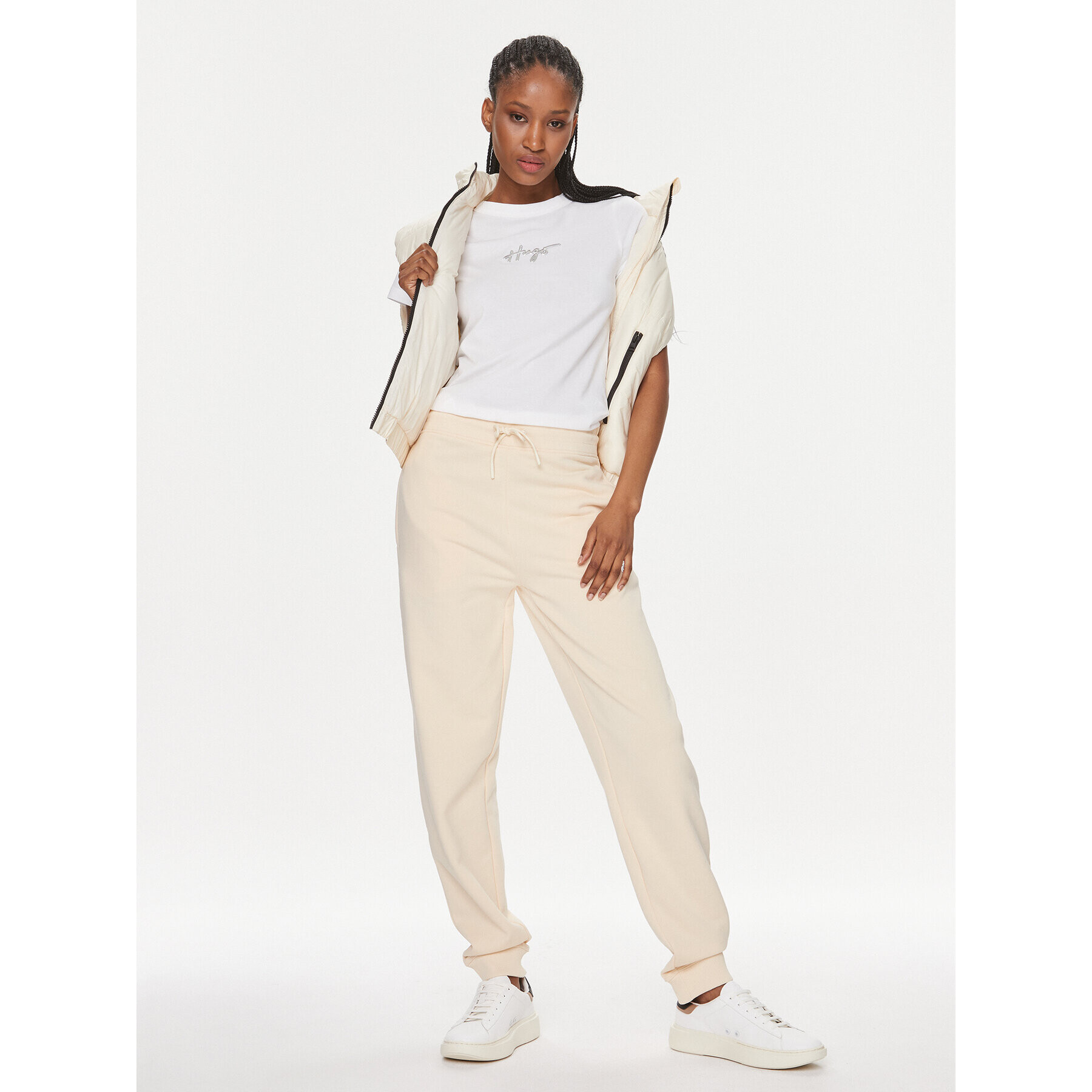 Hugo Тишърт Classic 50508289 Бял Regular Fit - Pepit.bg