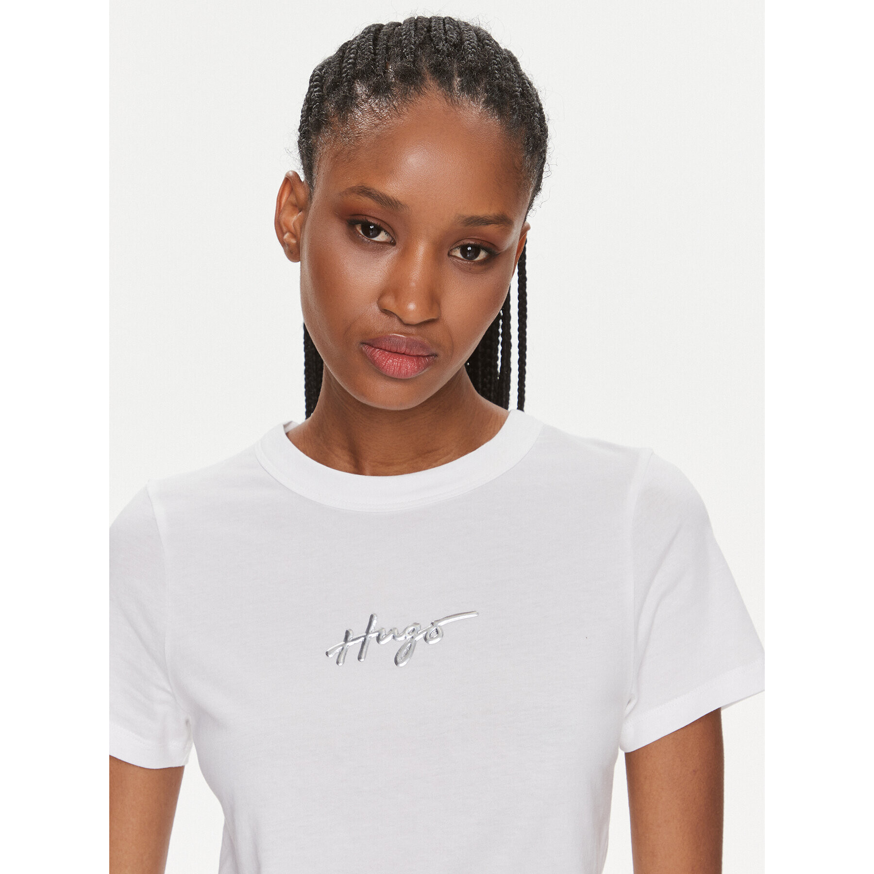 Hugo Тишърт Classic 50508289 Бял Regular Fit - Pepit.bg