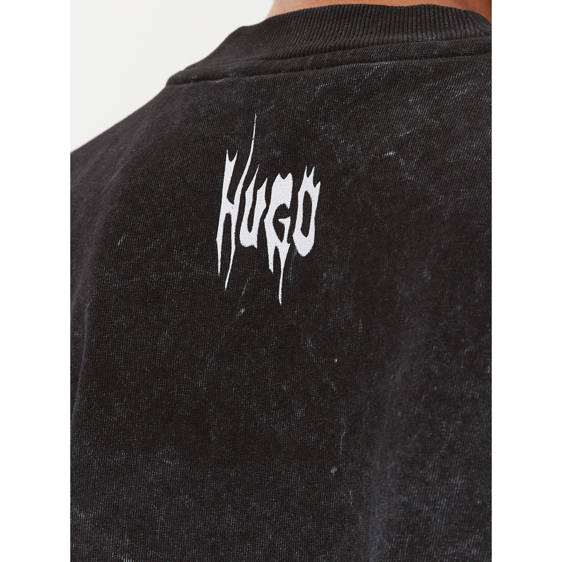 Hugo Тишърт Cropped_Bp 50508784 Сив Relaxed Fit - Pepit.bg