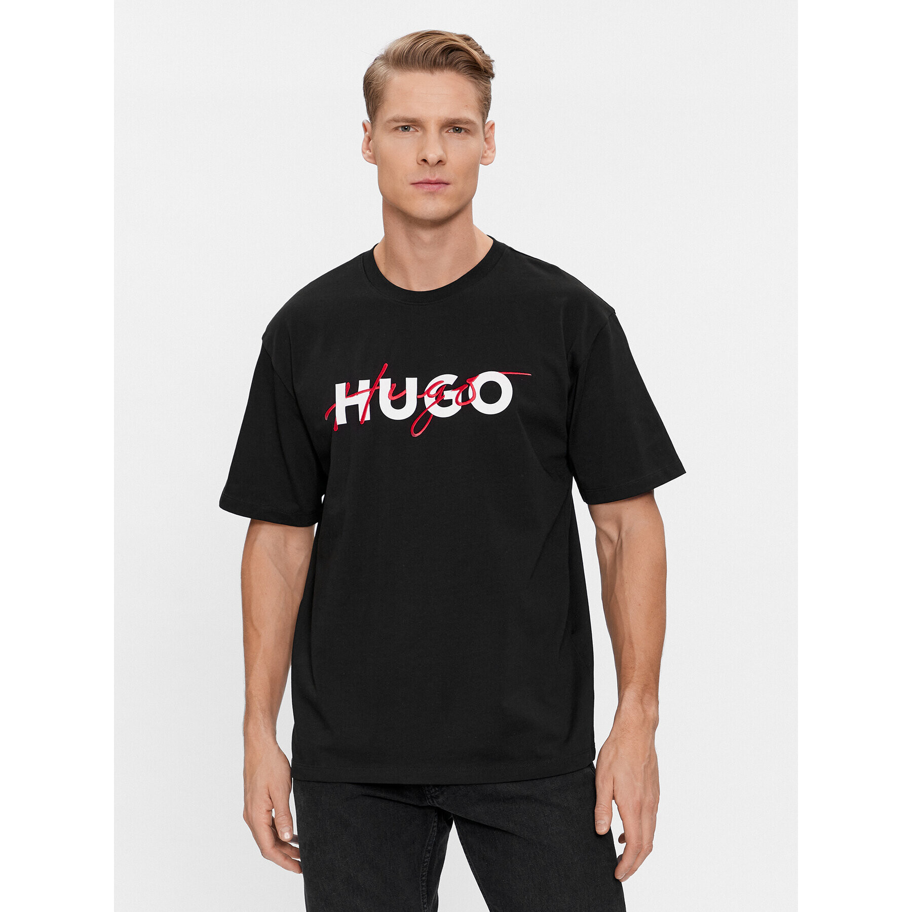 Hugo Тишърт Dakaishi 50494565 Черен Relaxed Fit - Pepit.bg