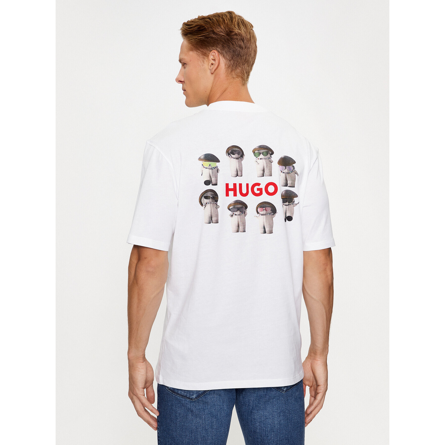 Hugo Тишърт Dampignon 50495167 Бял Relaxed Fit - Pepit.bg