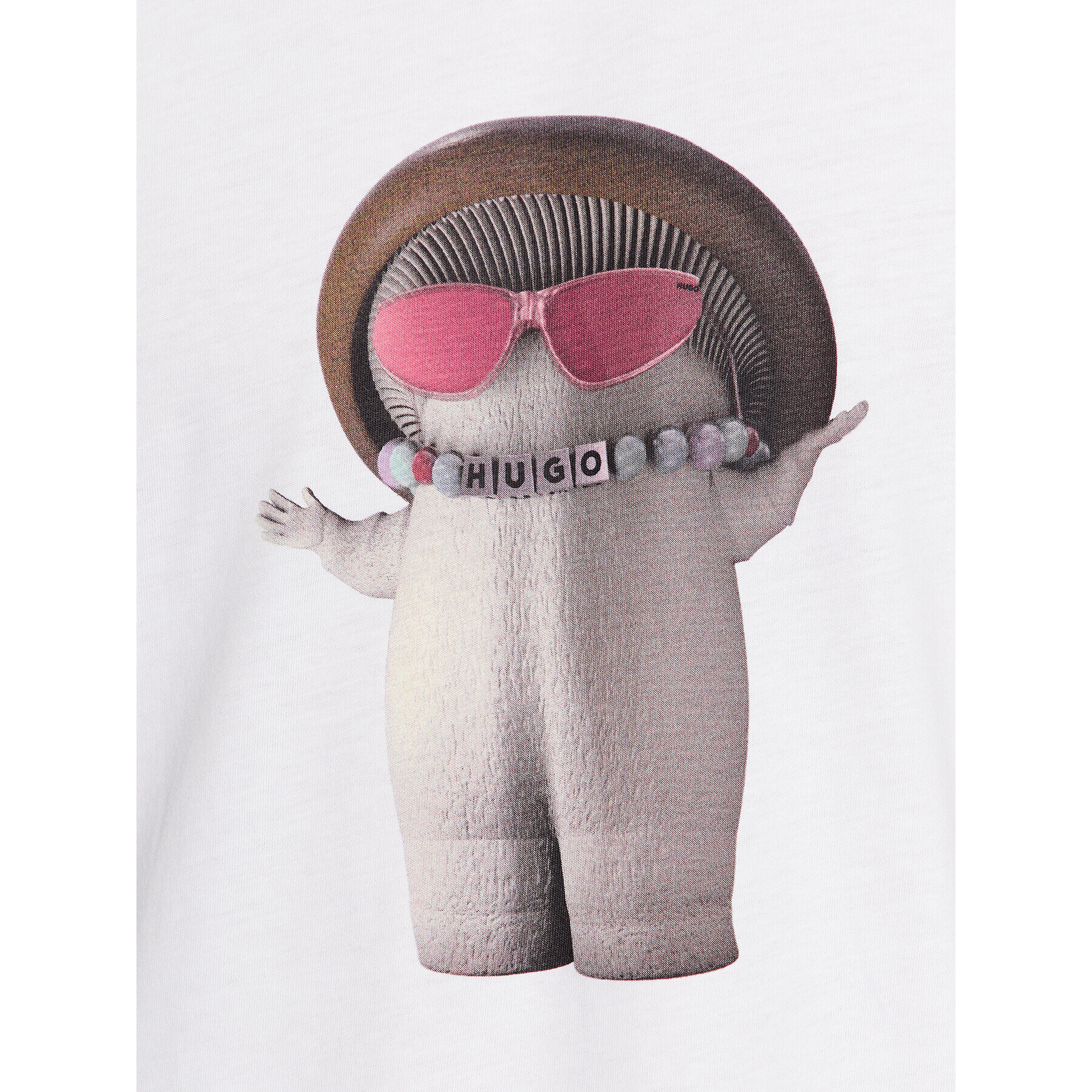 Hugo Тишърт Dampignon 50495167 Бял Relaxed Fit - Pepit.bg