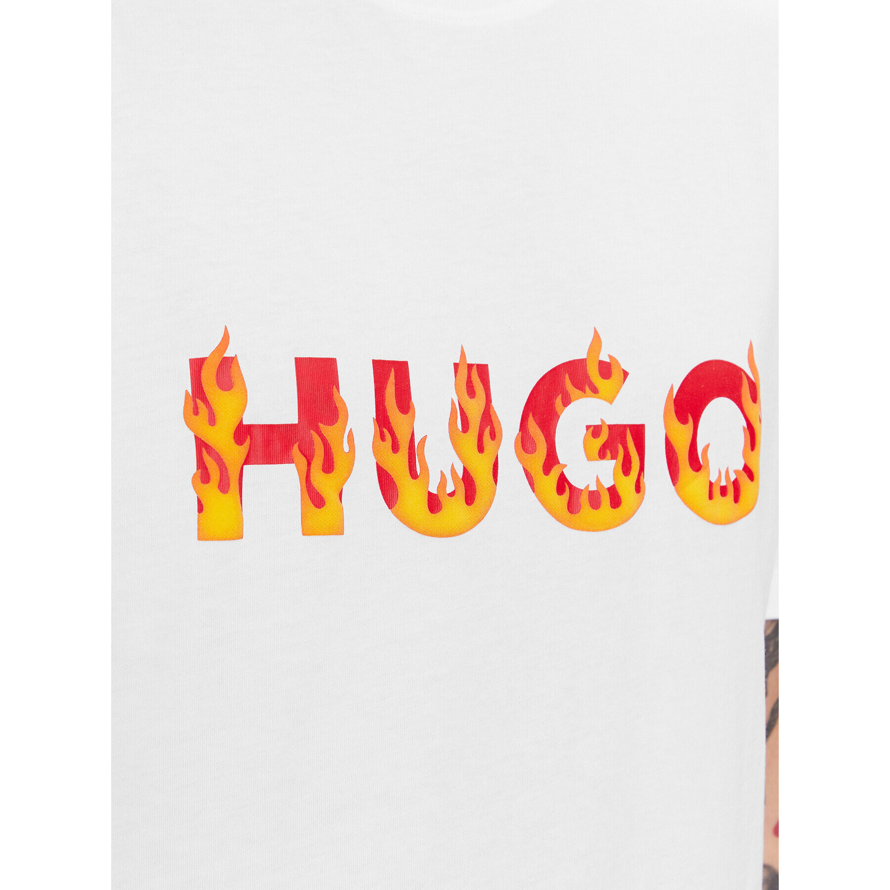 Hugo Тишърт Danda 50504542 Бял Regular Fit - Pepit.bg