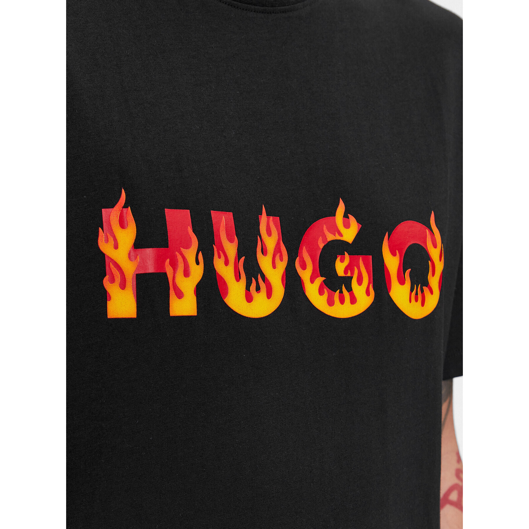 Hugo Тишърт Danda 50504542 Черен Regular Fit - Pepit.bg