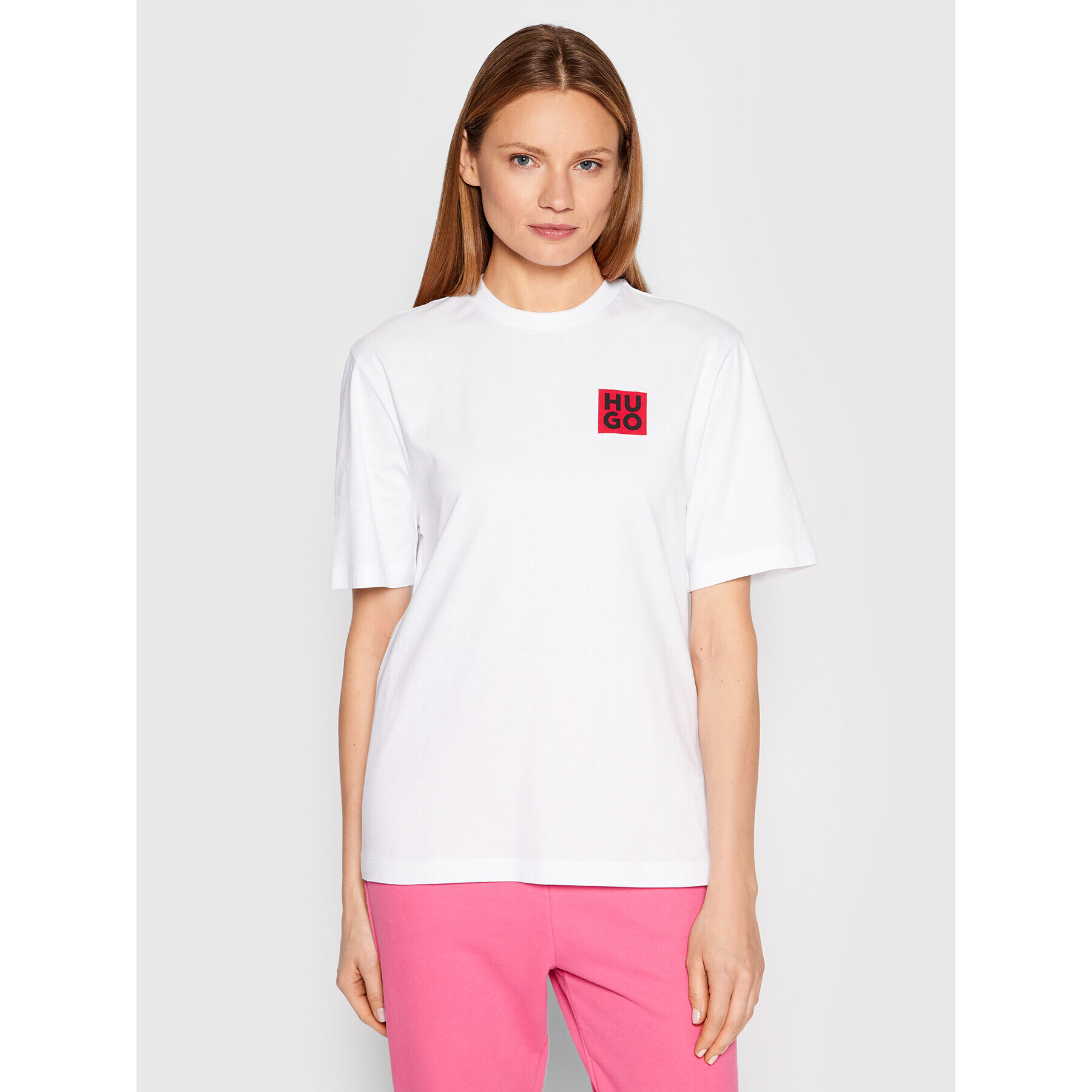 Hugo Тишърт Dashire 50474497 Бял Relaxed Fit - Pepit.bg