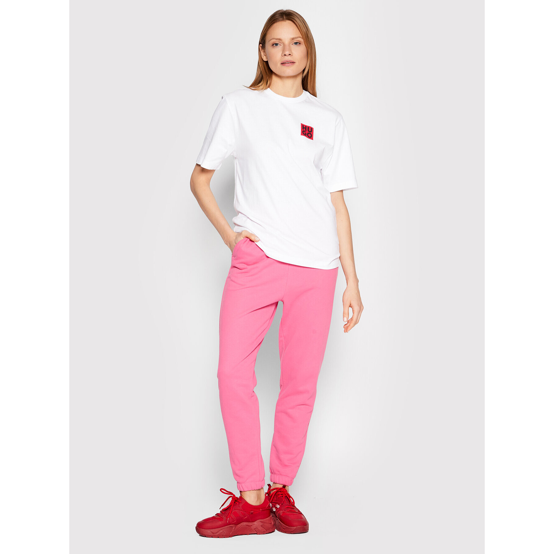 Hugo Тишърт Dashire 50474497 Бял Relaxed Fit - Pepit.bg