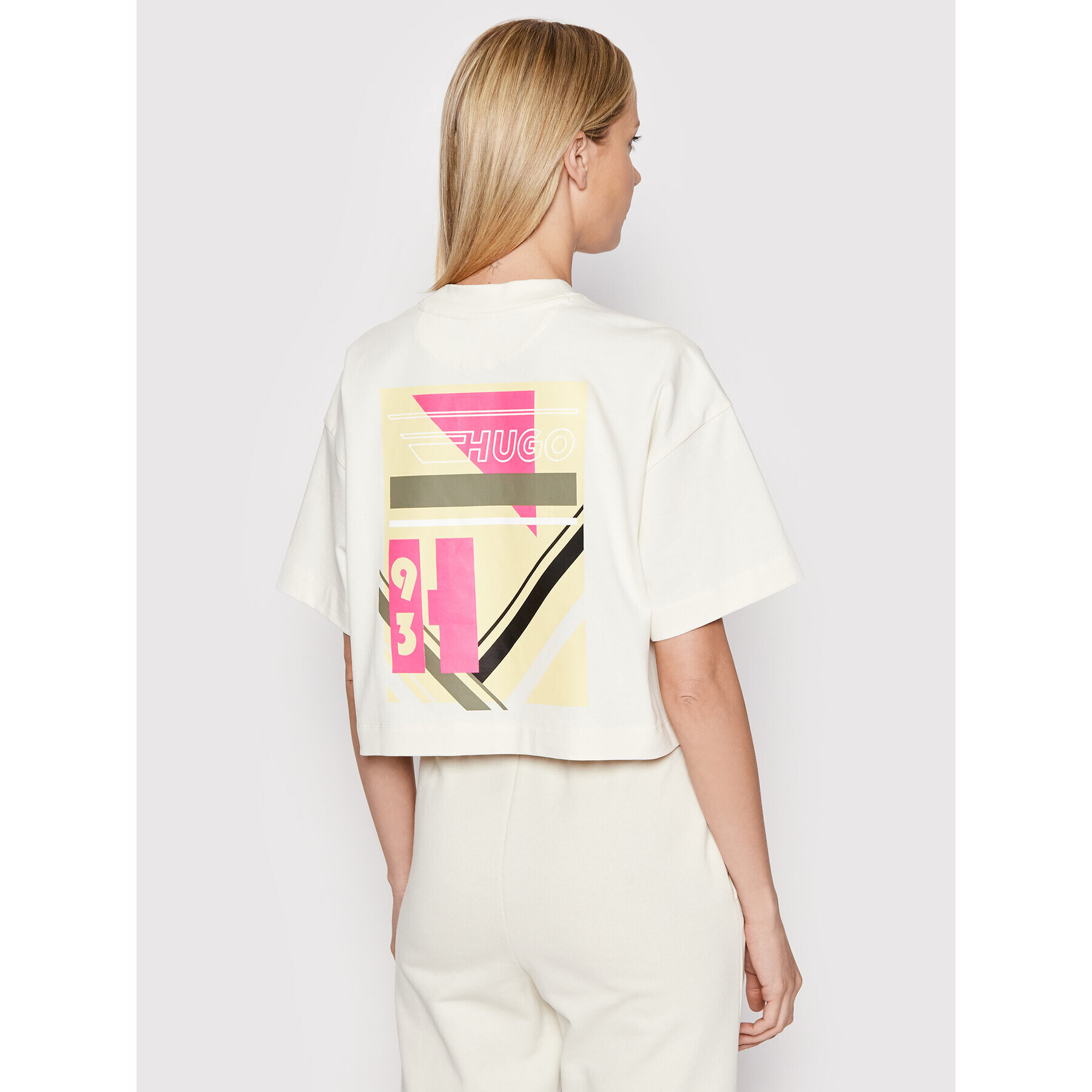 Hugo Тишърт Daylora 50466554 Бял Relaxed Fit - Pepit.bg