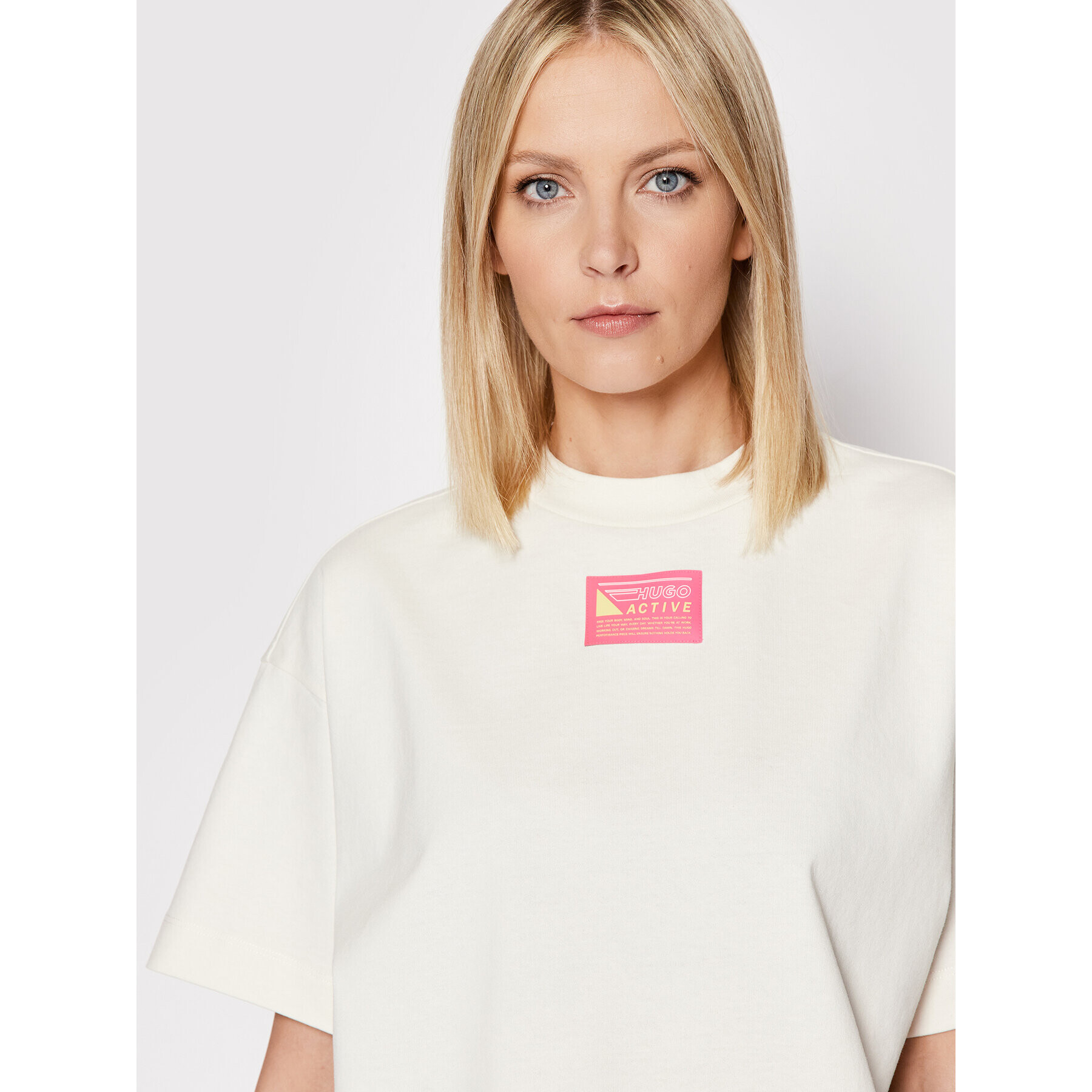 Hugo Тишърт Daylora 50466554 Бял Relaxed Fit - Pepit.bg