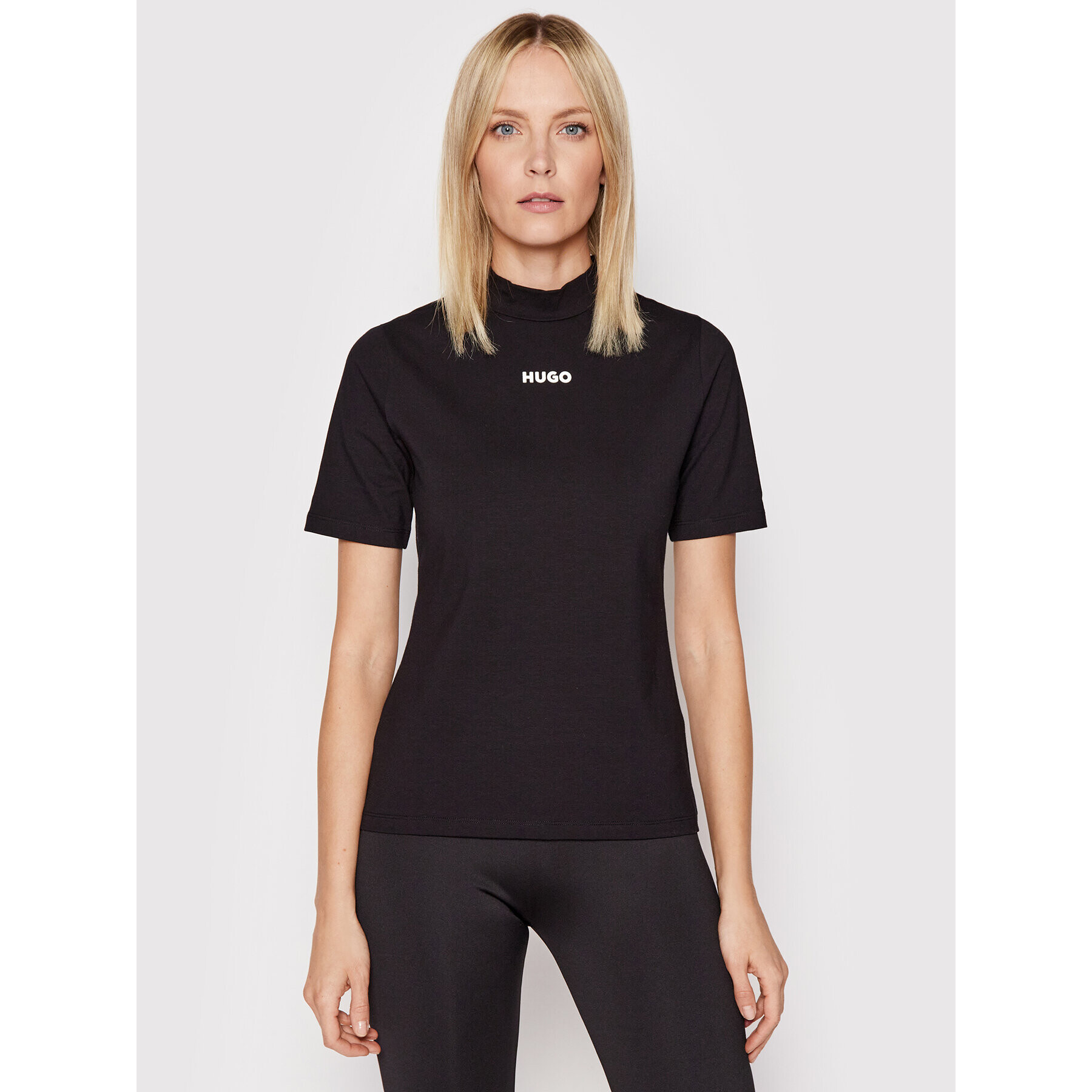Hugo Тишърт Dendaya 50467386 Черен Slim Fit - Pepit.bg
