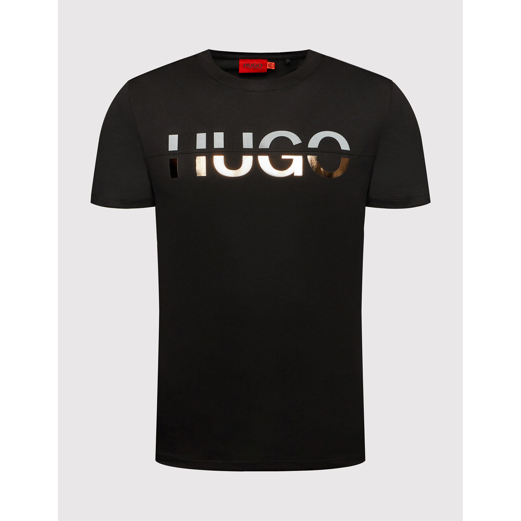 Hugo Тишърт Denghis 50466496 Черен Regular Fit - Pepit.bg