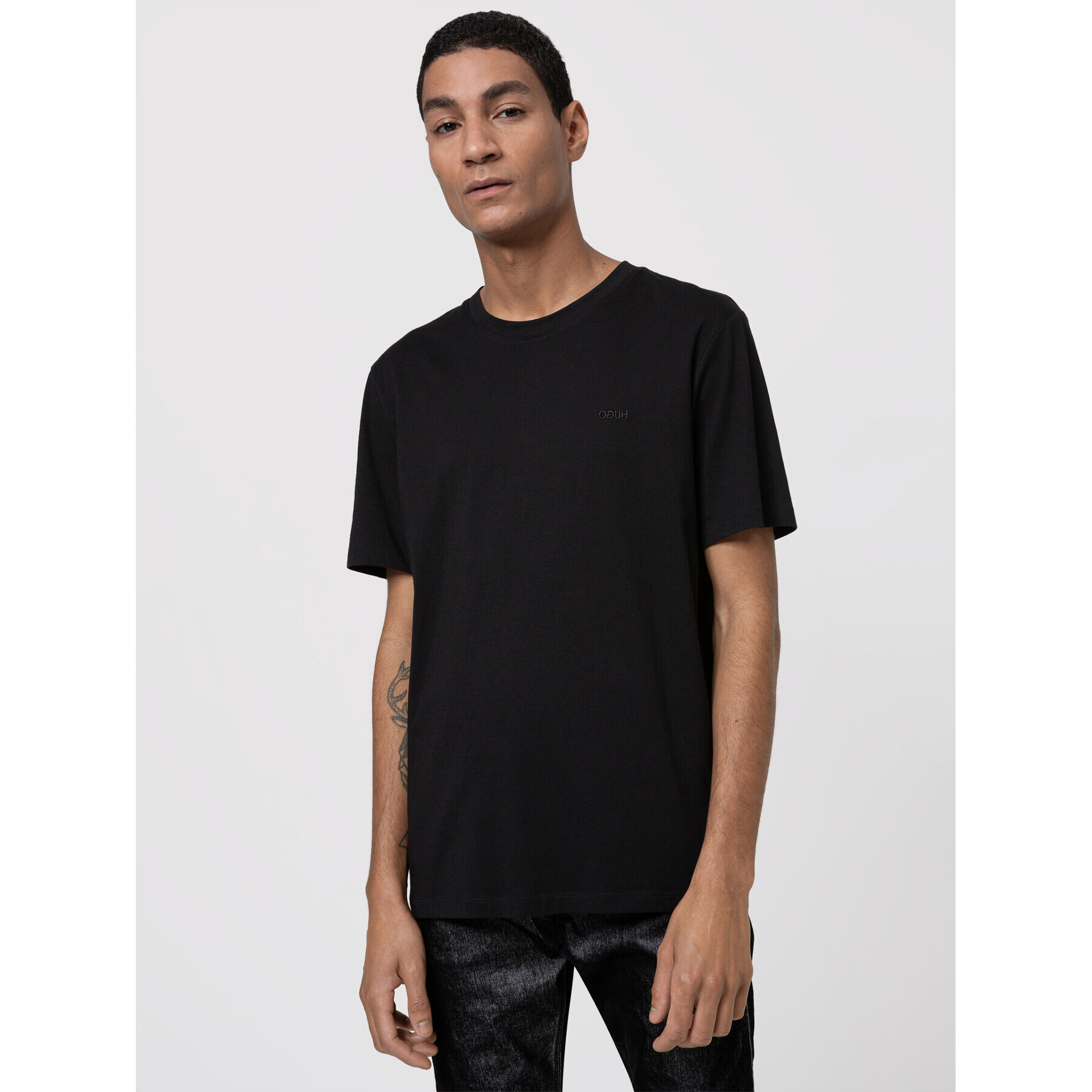 Hugo Тишърт Dero211 50442898 Черен Regular Fit - Pepit.bg