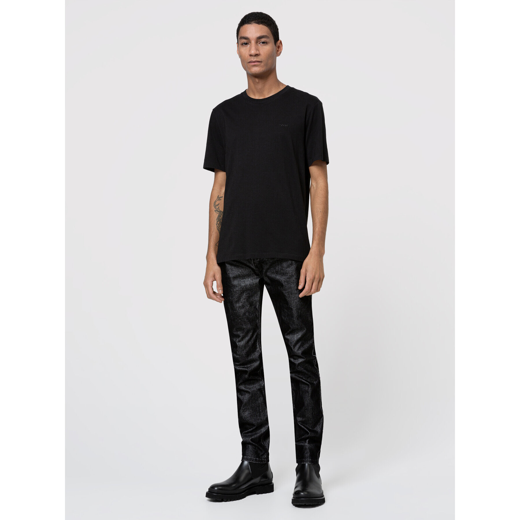 Hugo Тишърт Dero211 50442898 Черен Regular Fit - Pepit.bg