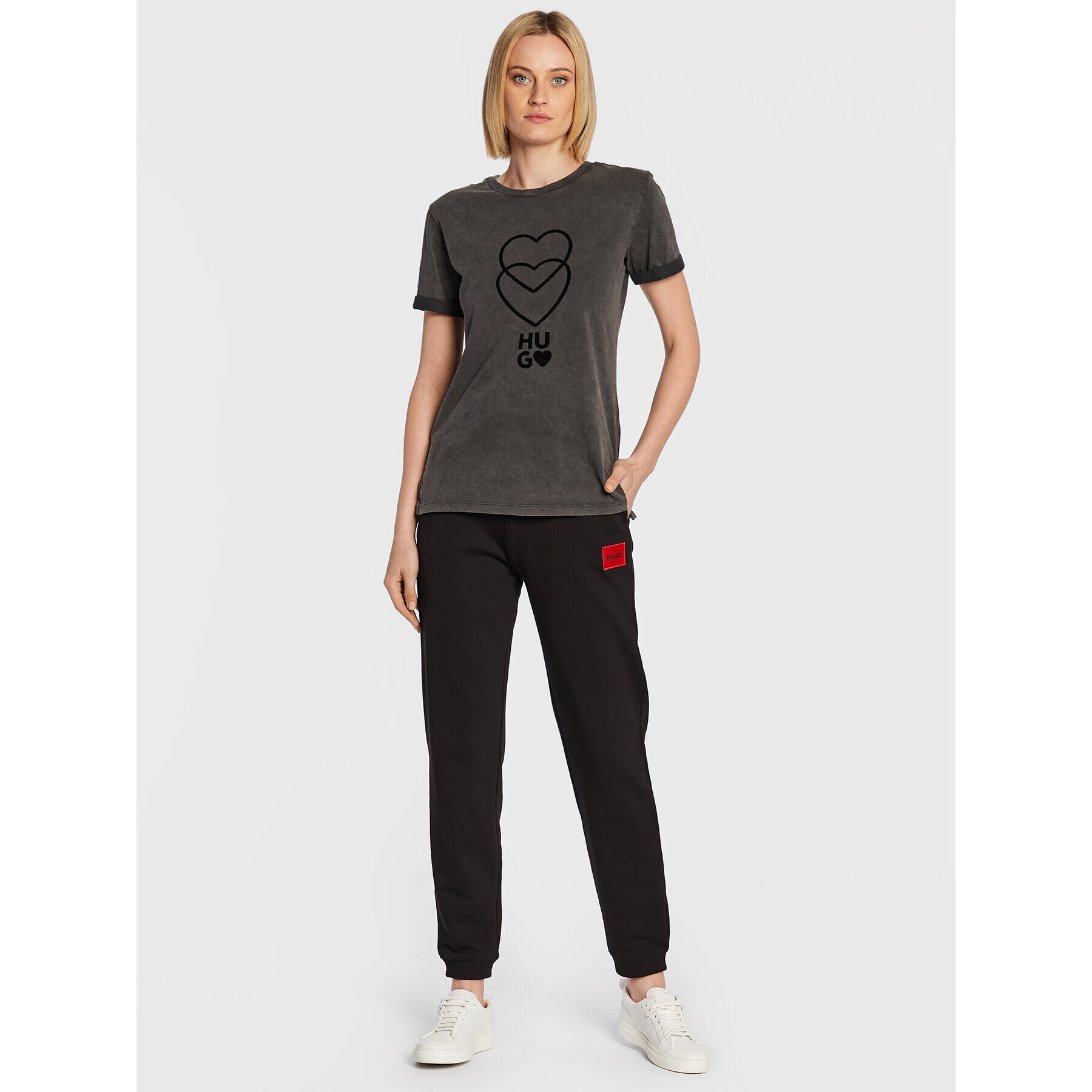 Hugo Тишърт Dibiusa_5 50478452 Сив Slim Fit - Pepit.bg