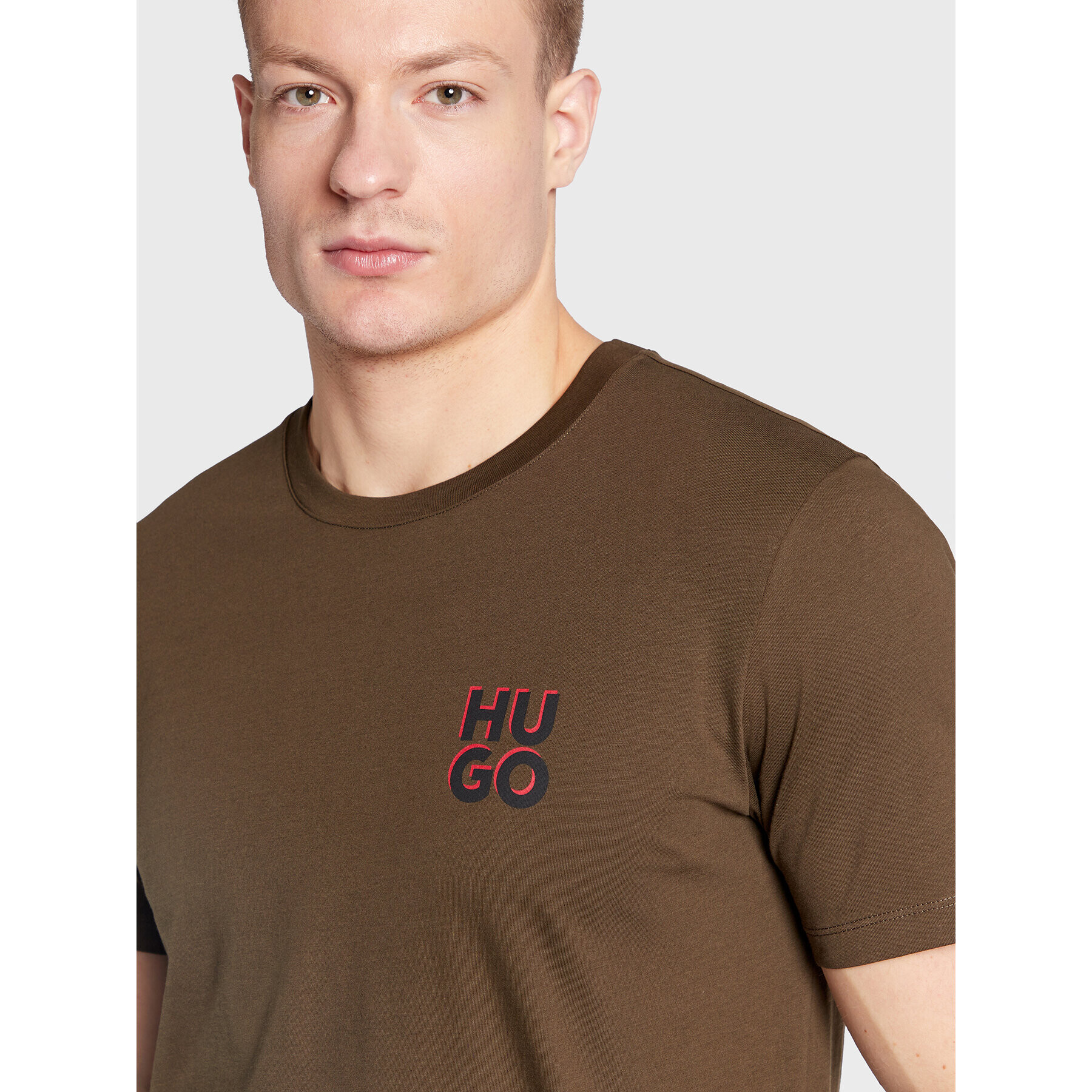 Hugo Тишърт Dimento 50477006 Зелен Regular Fit - Pepit.bg