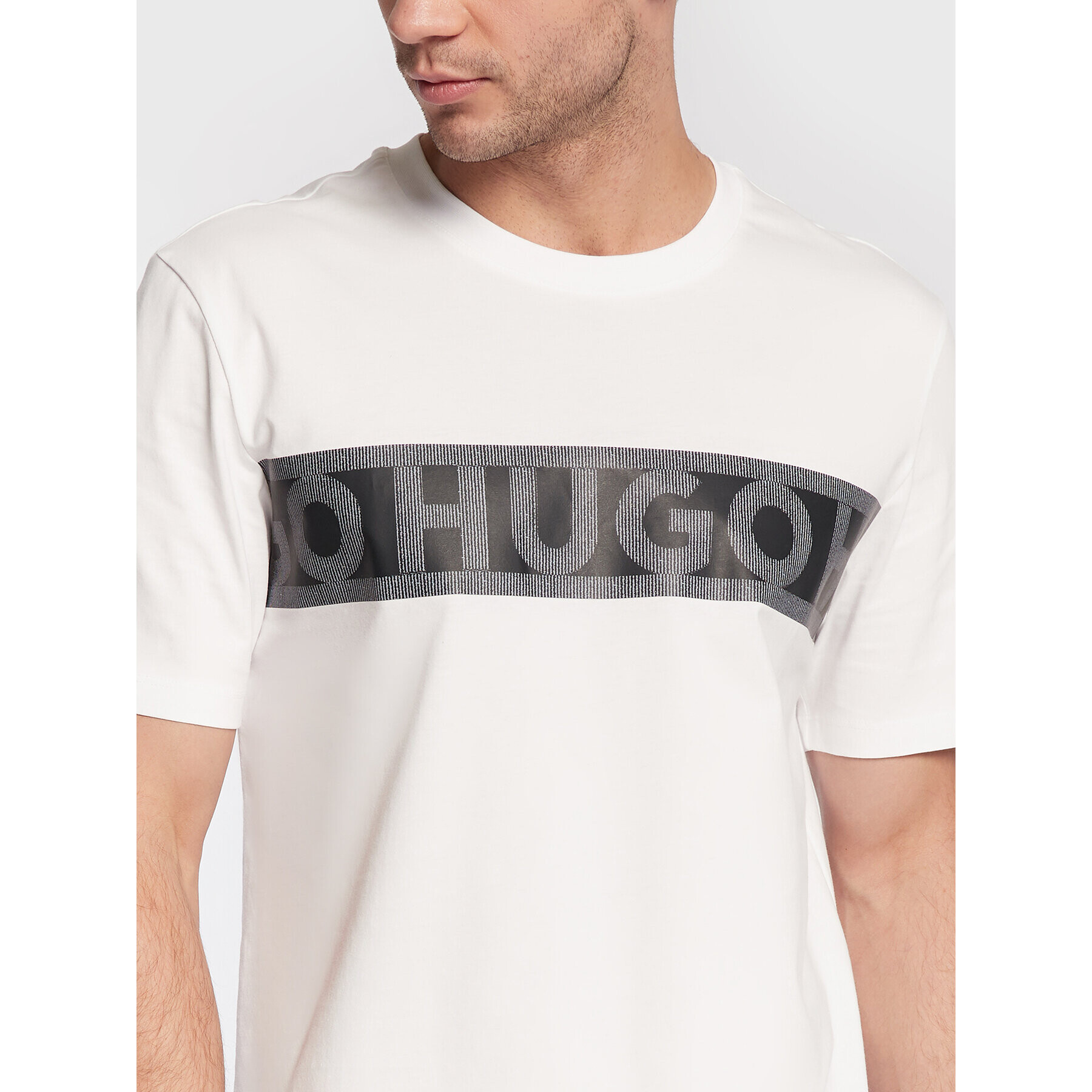 Hugo Тишърт Dinotto 50475339 Бял Regular Fit - Pepit.bg