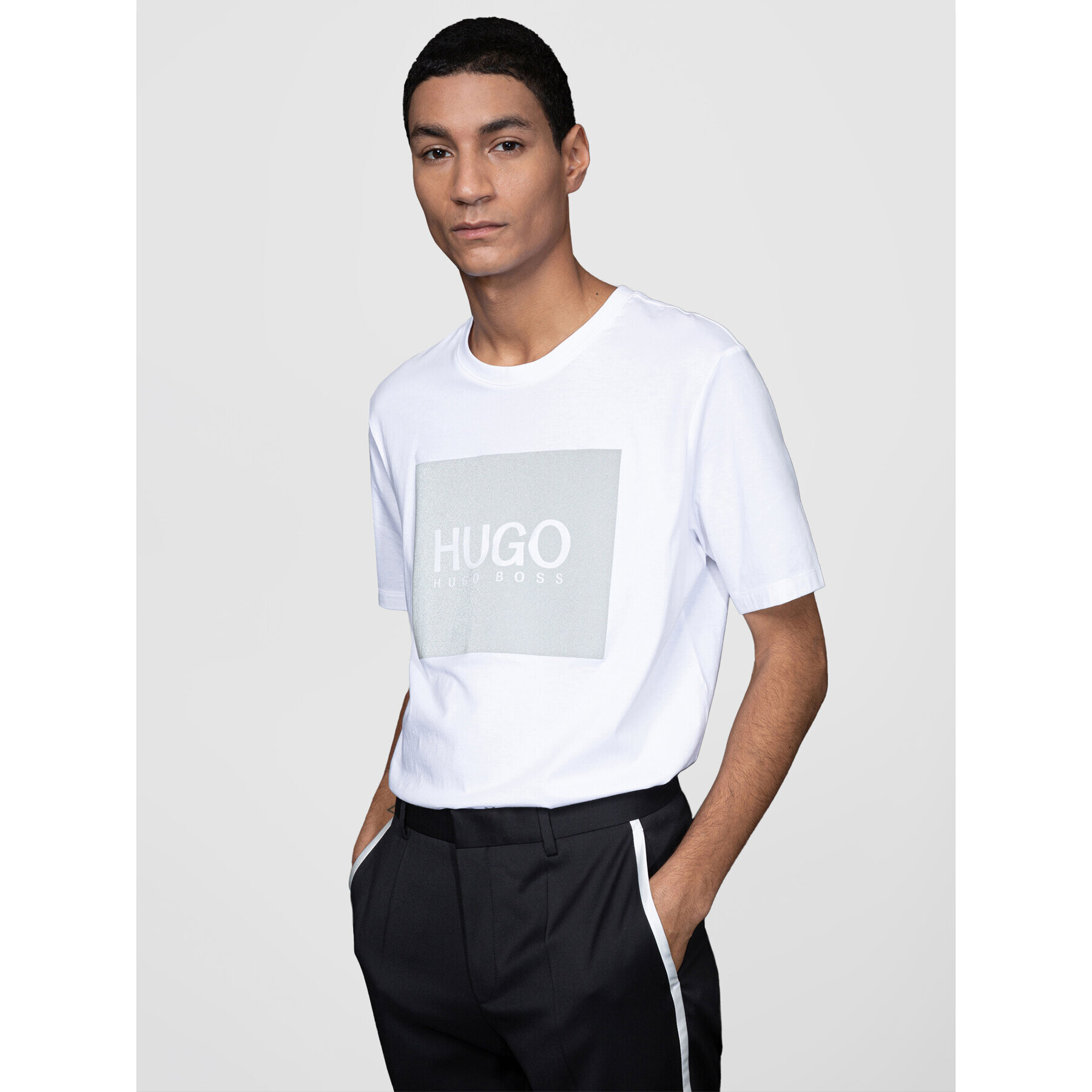 Hugo Тишърт Dolive211 50442929 Бял Regular Fit - Pepit.bg