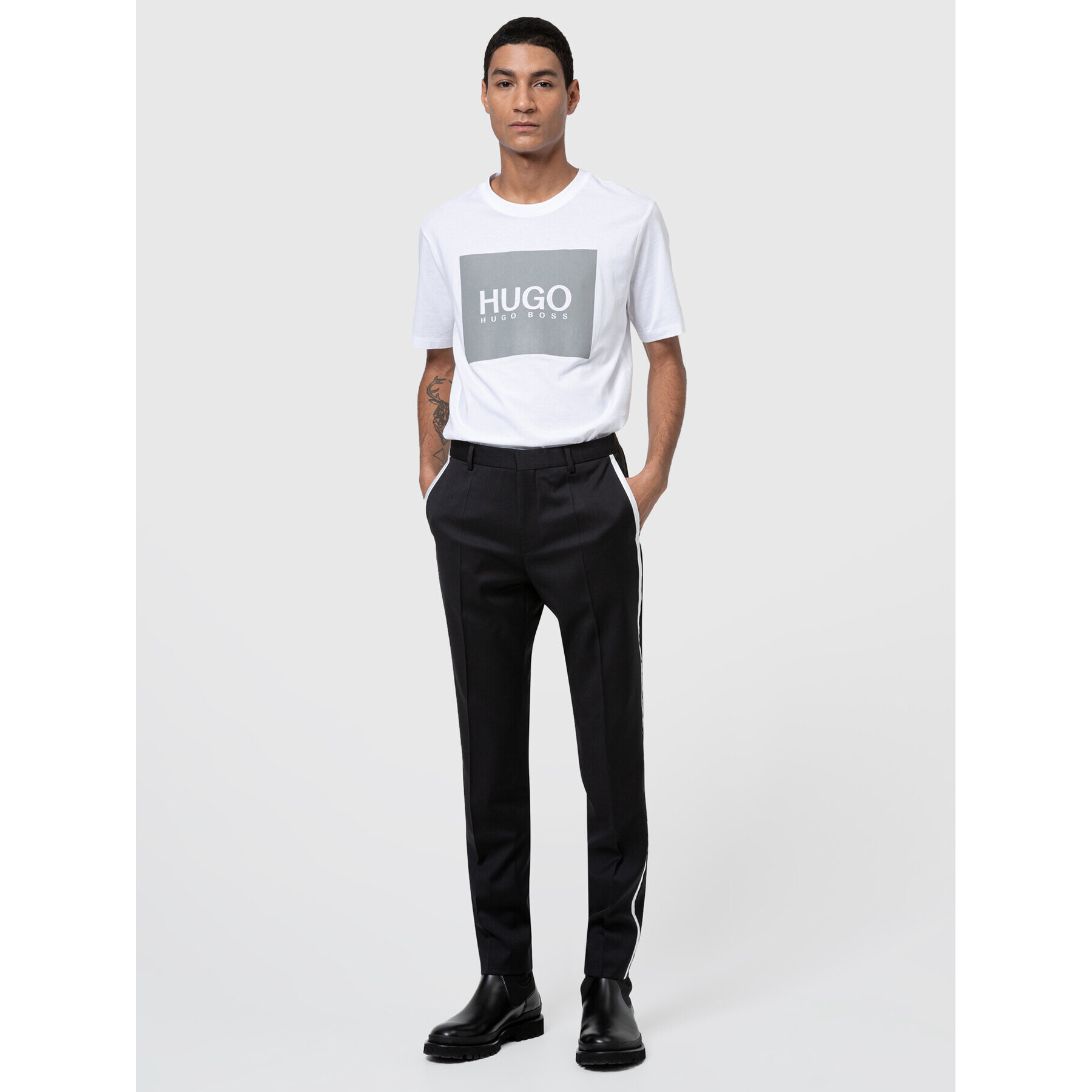 Hugo Тишърт Dolive211 50442929 Бял Regular Fit - Pepit.bg