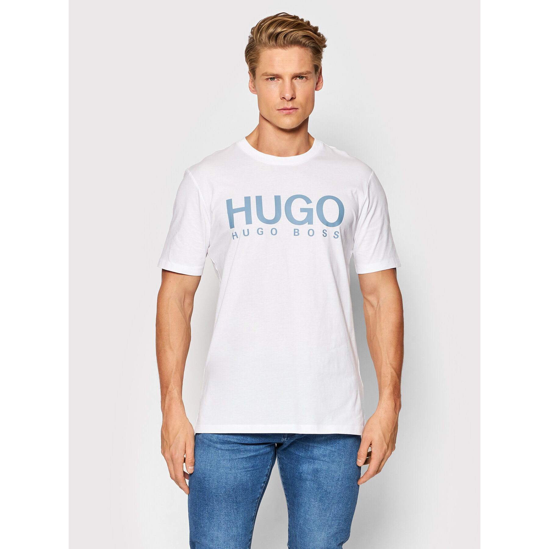 Hugo Тишърт Dolive212 50447980 Бял Regular Fit - Pepit.bg