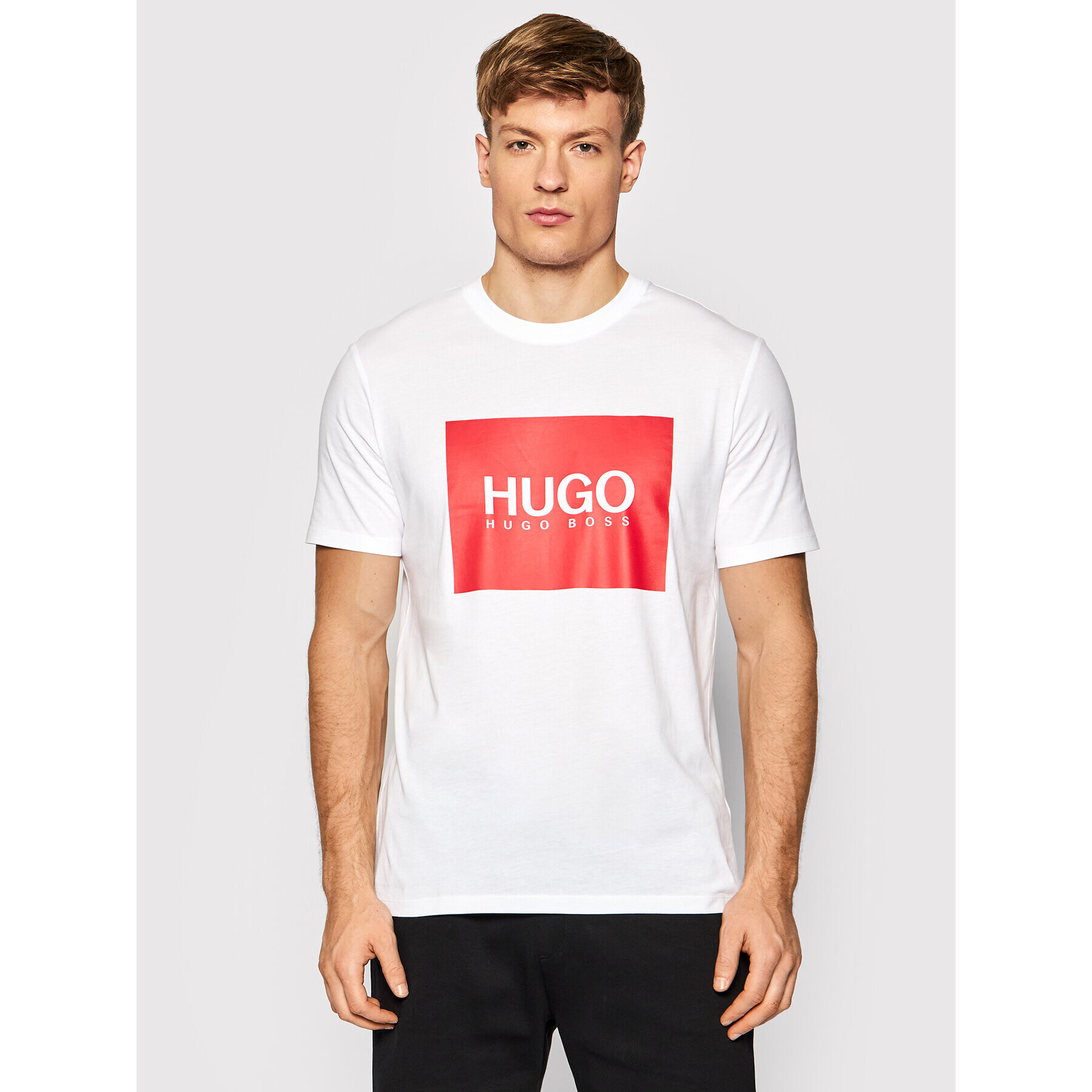 Hugo Тишърт Dolive214 50456378 Бял Regular Fit - Pepit.bg