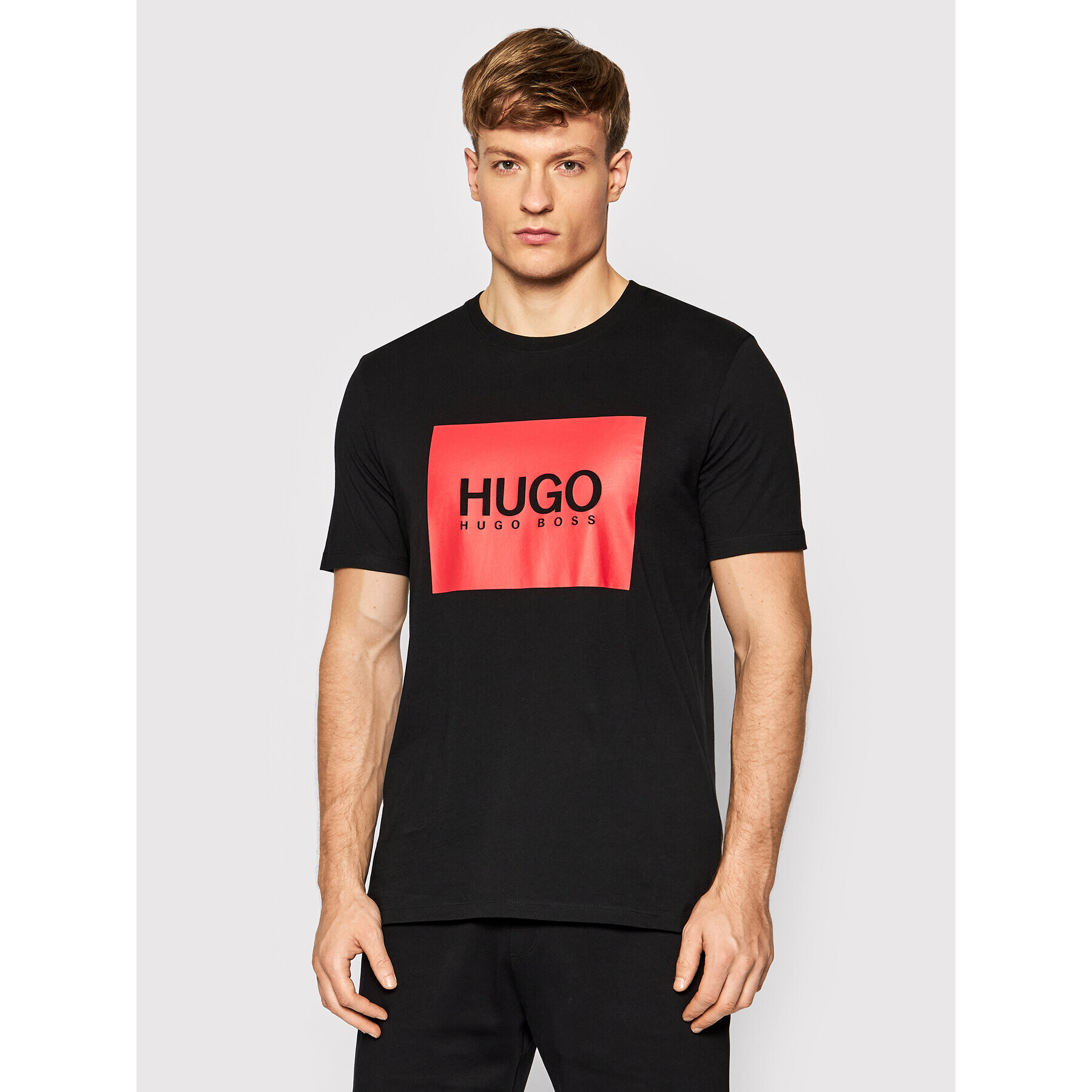 Hugo Тишърт Dolive214 50456378 Черен Regular Fit - Pepit.bg