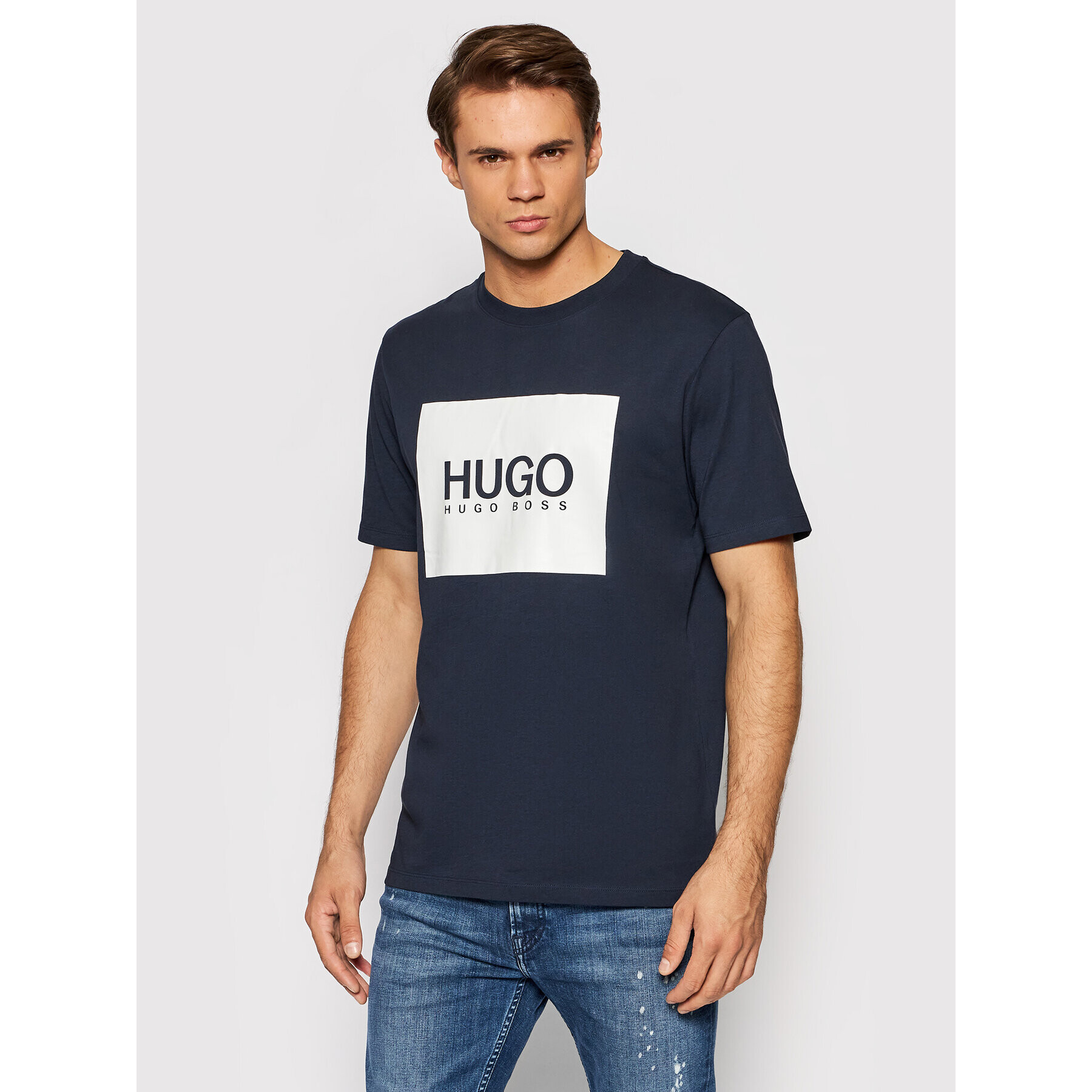 Hugo Тишърт Dolive214 50456378 Тъмносин Regular Fit - Pepit.bg