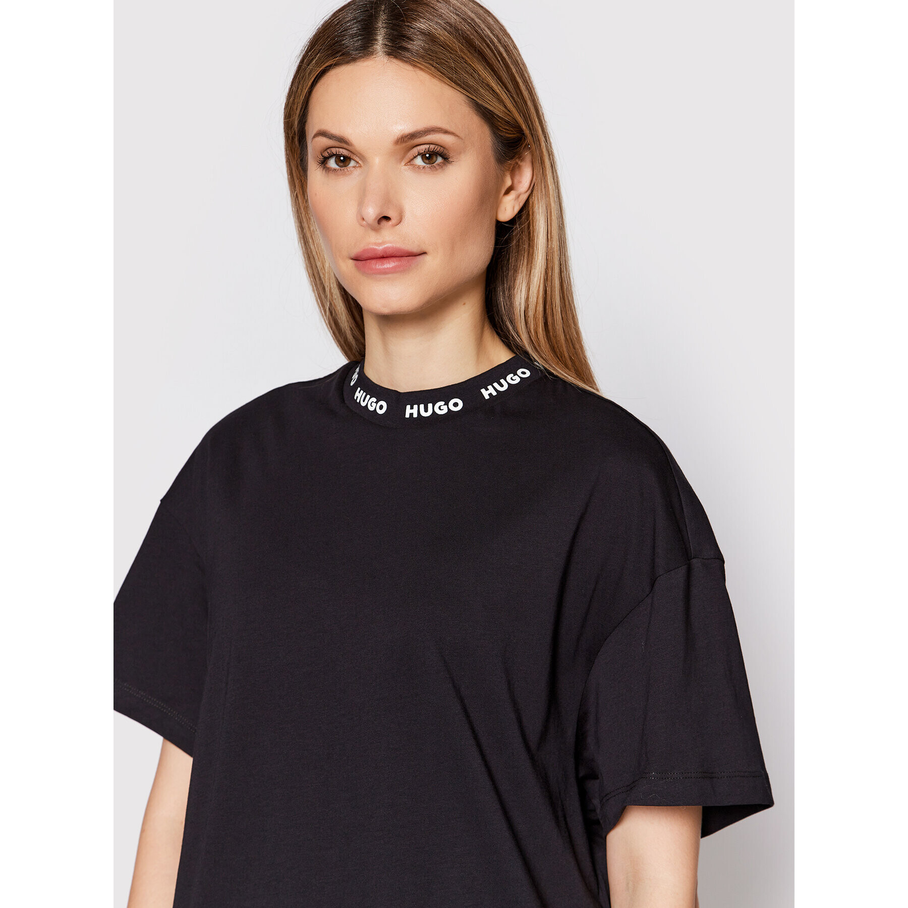 Hugo Тишърт Dorene_1 50473300 Черен Regular Fit - Pepit.bg