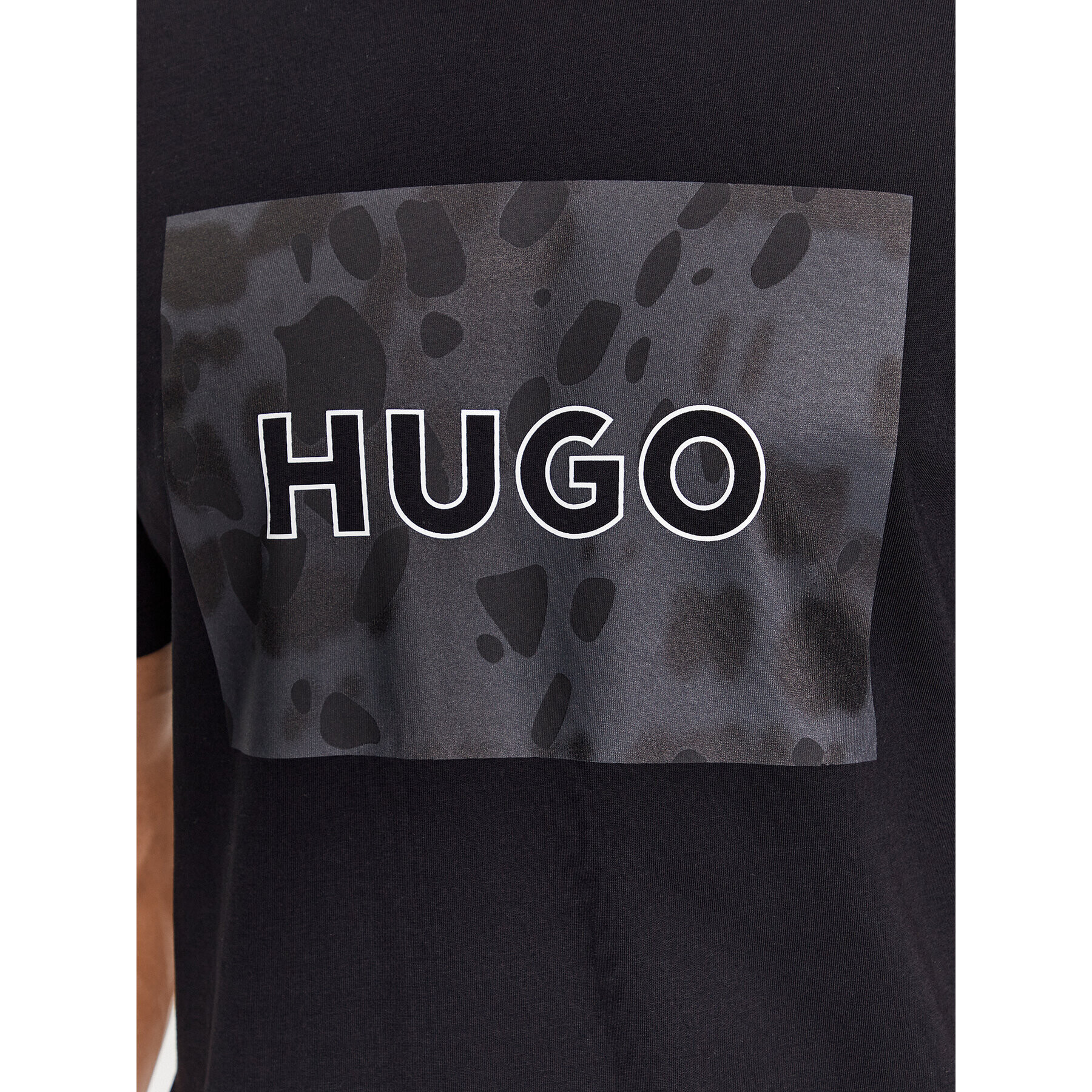 Hugo Тишърт Dulive 50498220 Черен Regular Fit - Pepit.bg