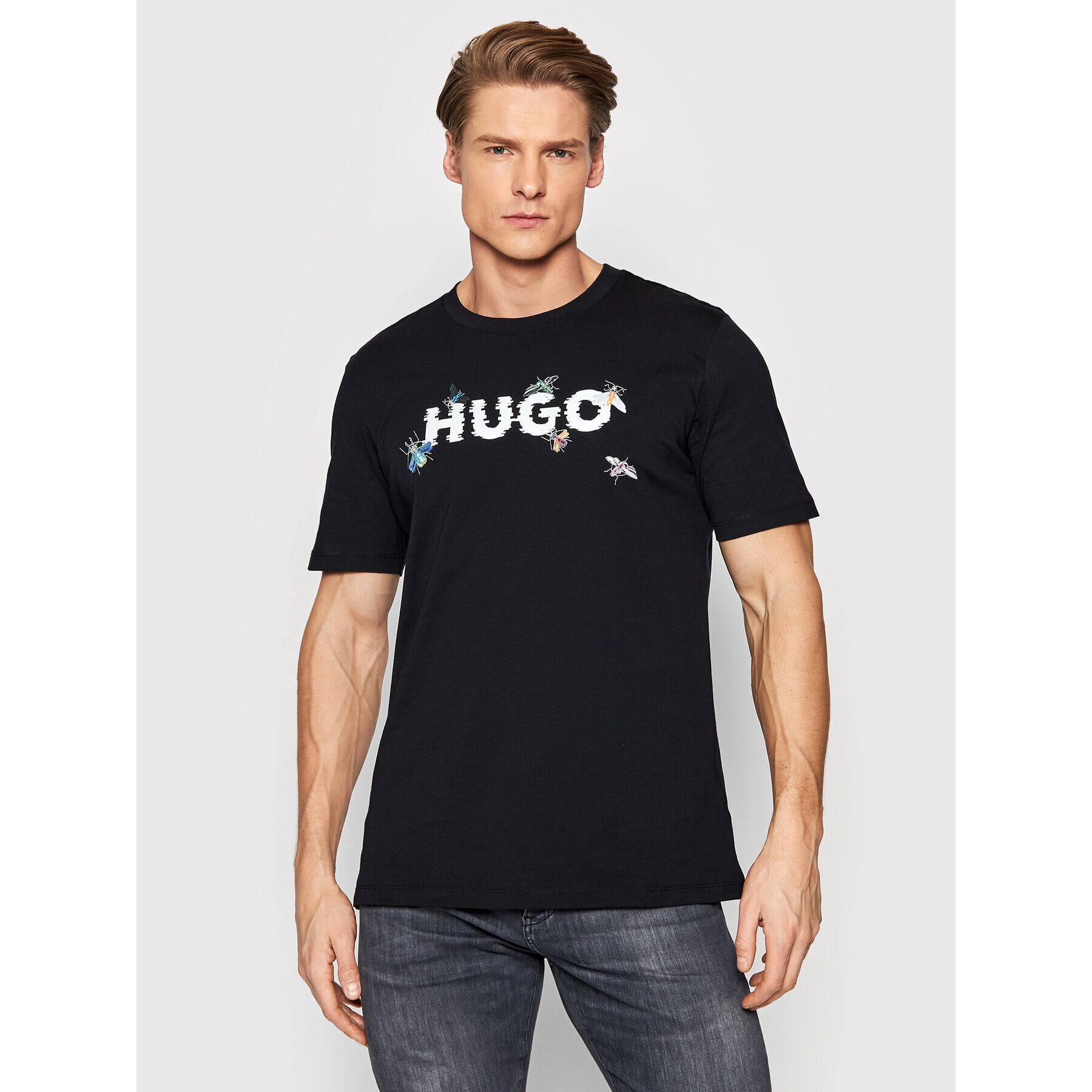 Hugo Тишърт Dulive_U222 50465930 Черен Regular Fit - Pepit.bg