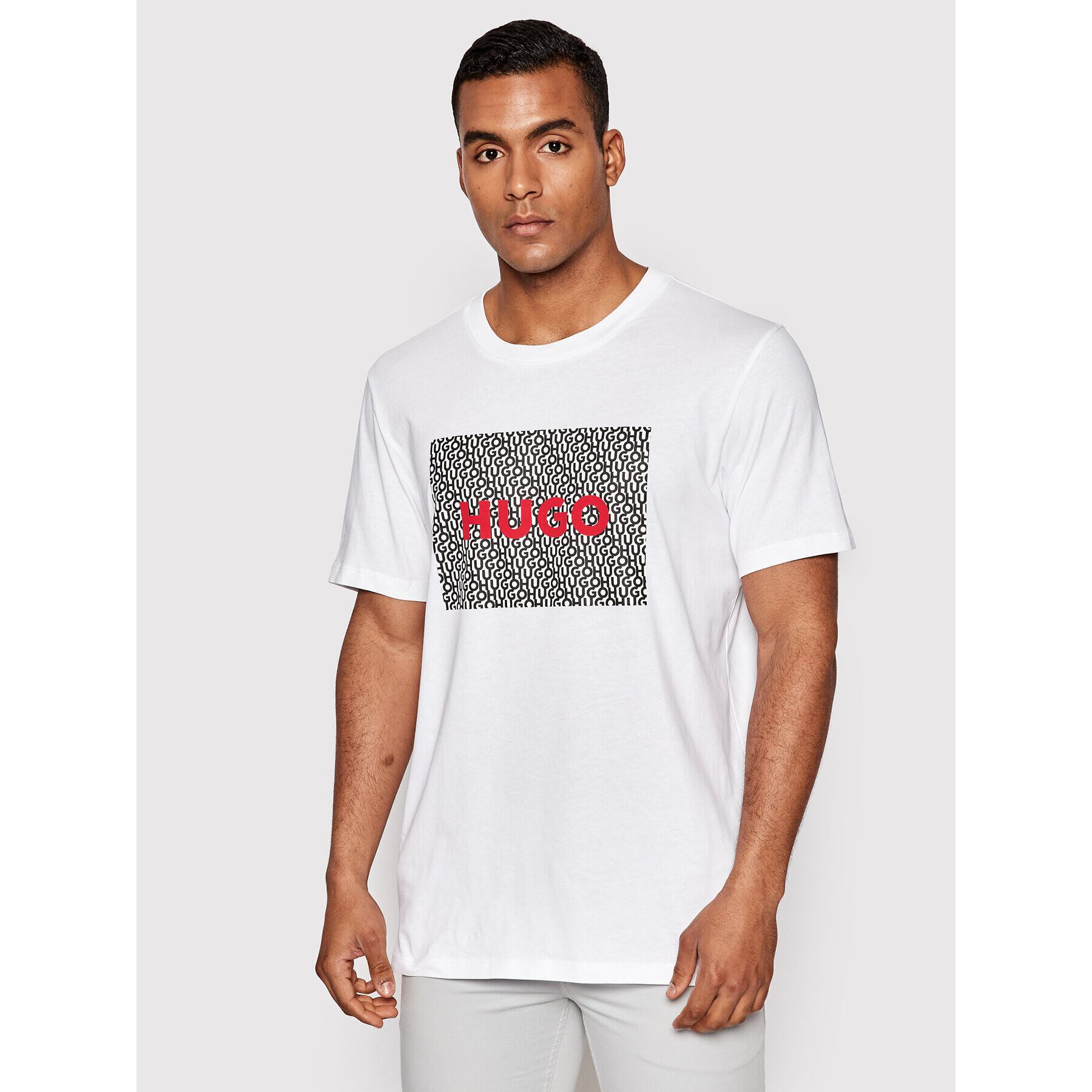 Hugo Тишърт Dulive_U223 50471672 Бял Regular Fit - Pepit.bg