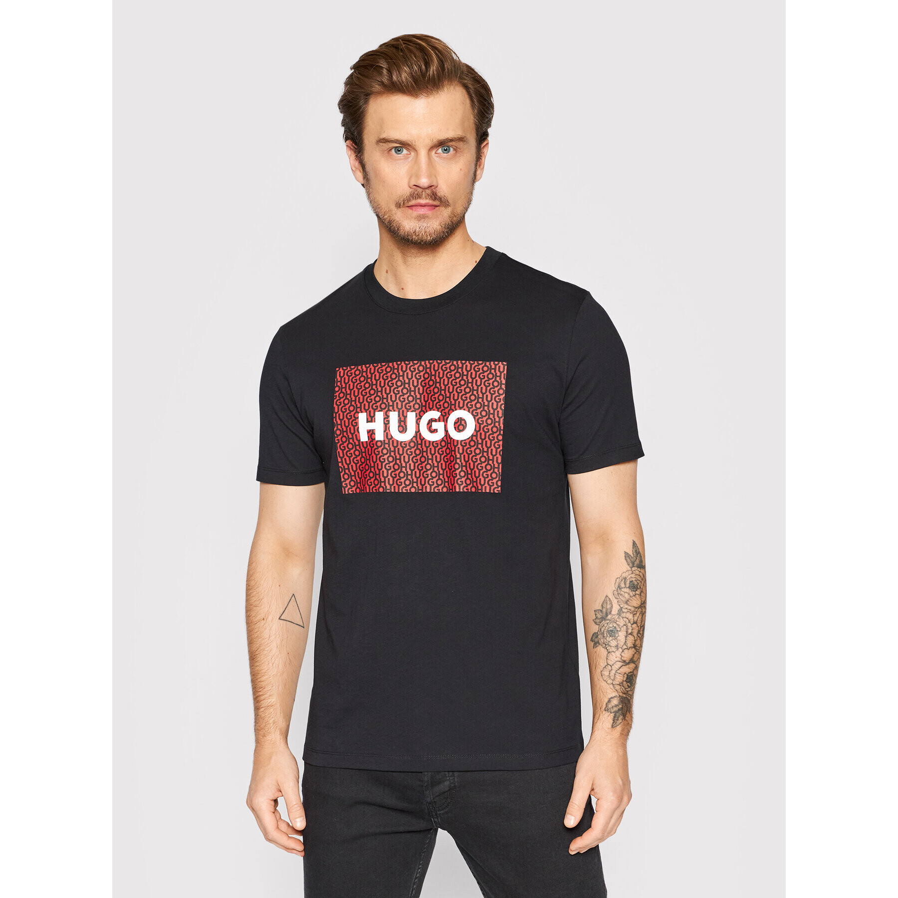 Hugo Тишърт Dulive_U223 50471672 Черен Regular Fit - Pepit.bg