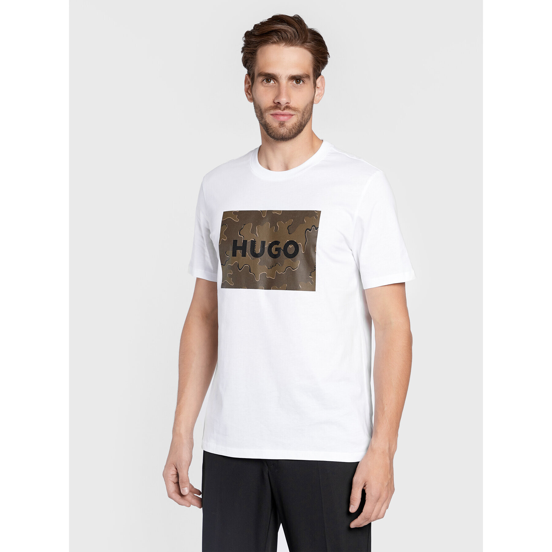 Hugo Тишърт Dulive_U224 50477005 Бял Regular Fit - Pepit.bg